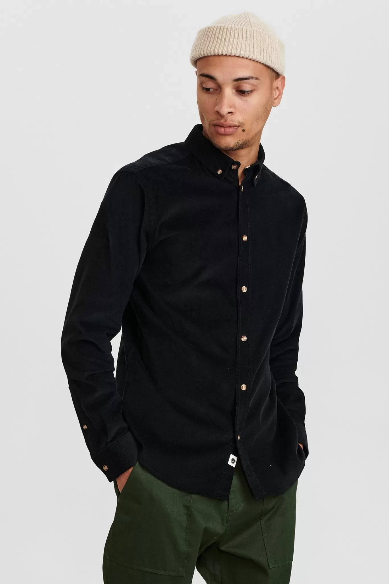 Anerkjendt Shirts<Akkonrad Corduroy Shirt - Caviar