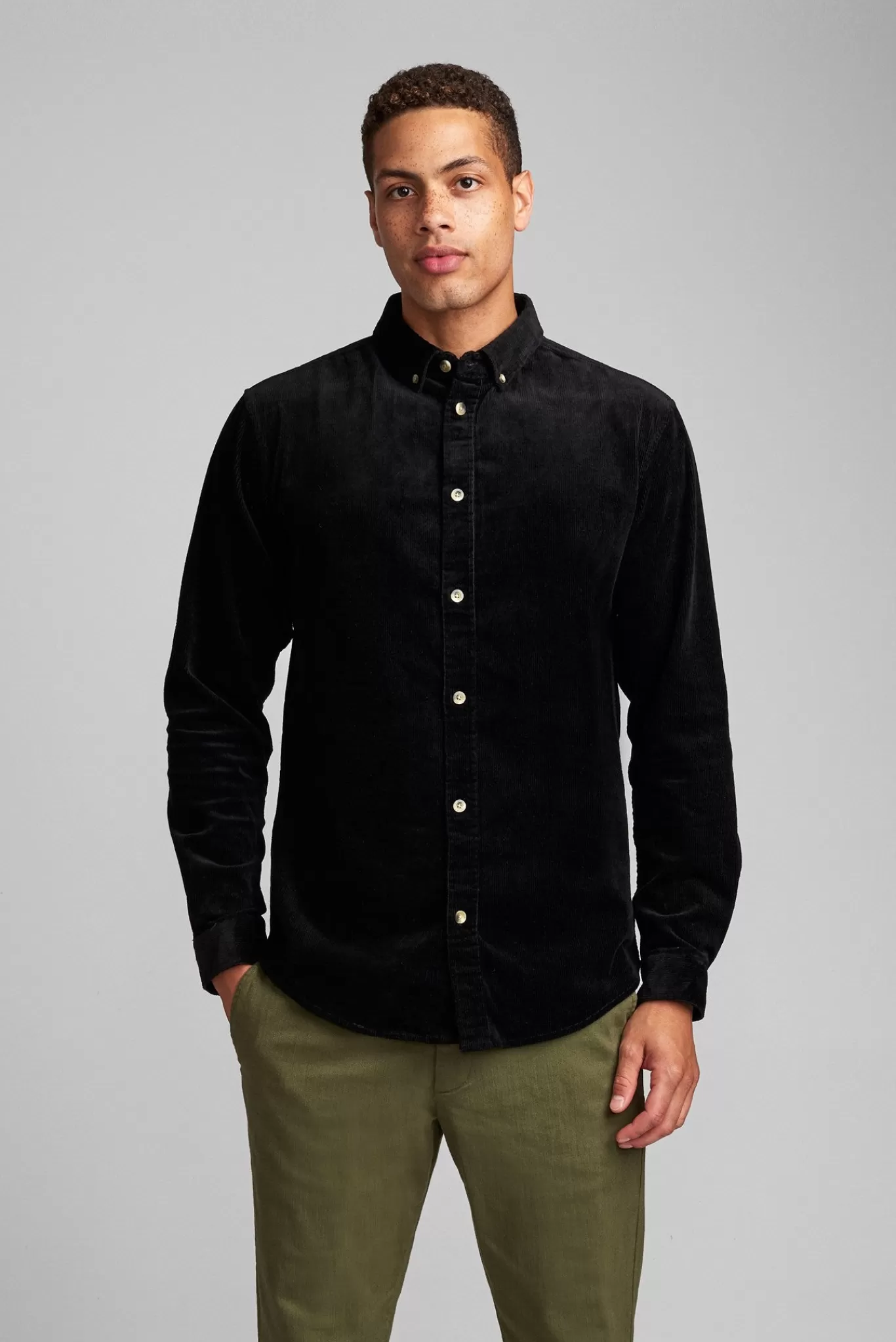 Anerkjendt Shirts<Akkonrad Corduroy Shirt - Caviar