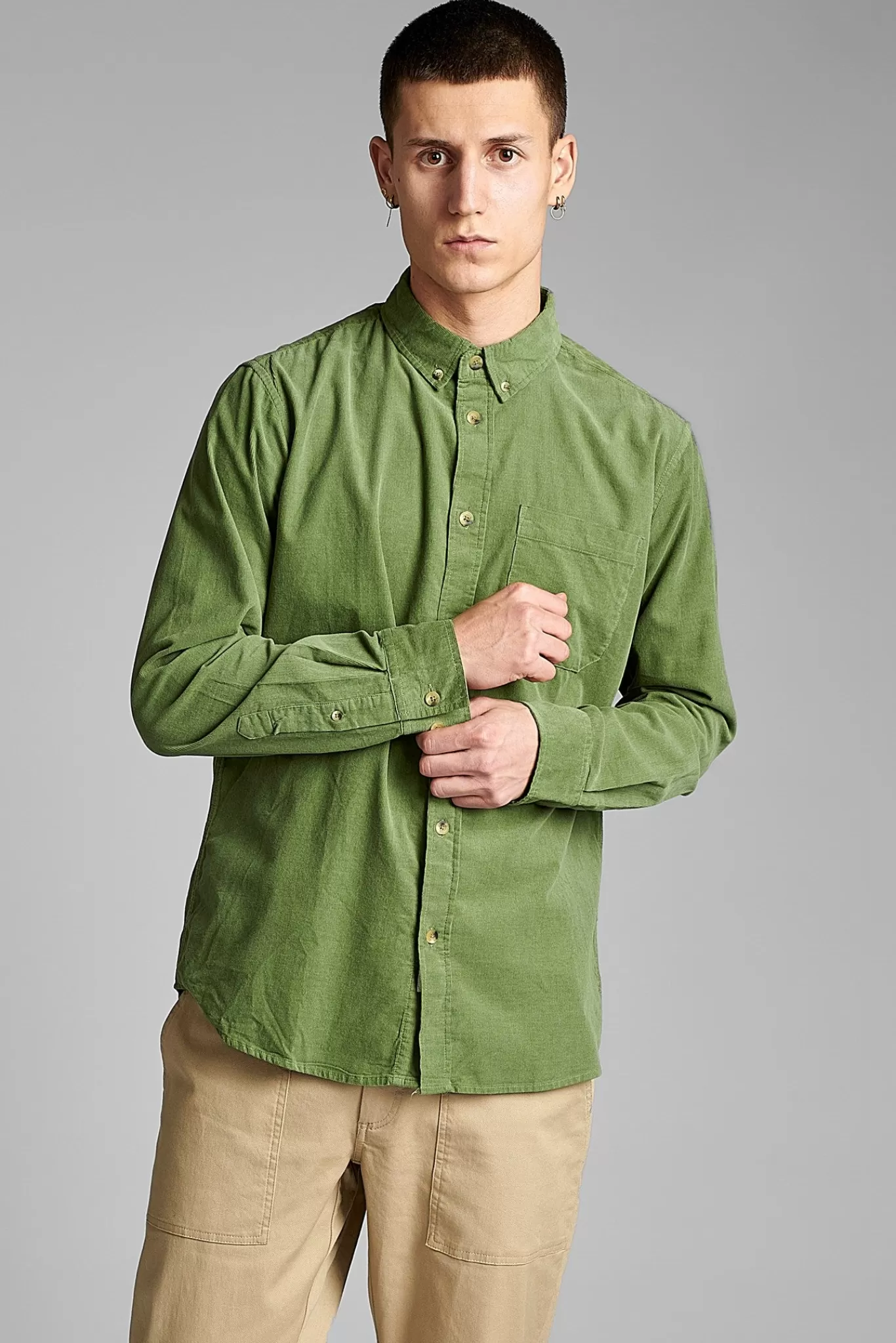 Anerkjendt Shirts<Akkonrad Ls Cord - Vineyard Green