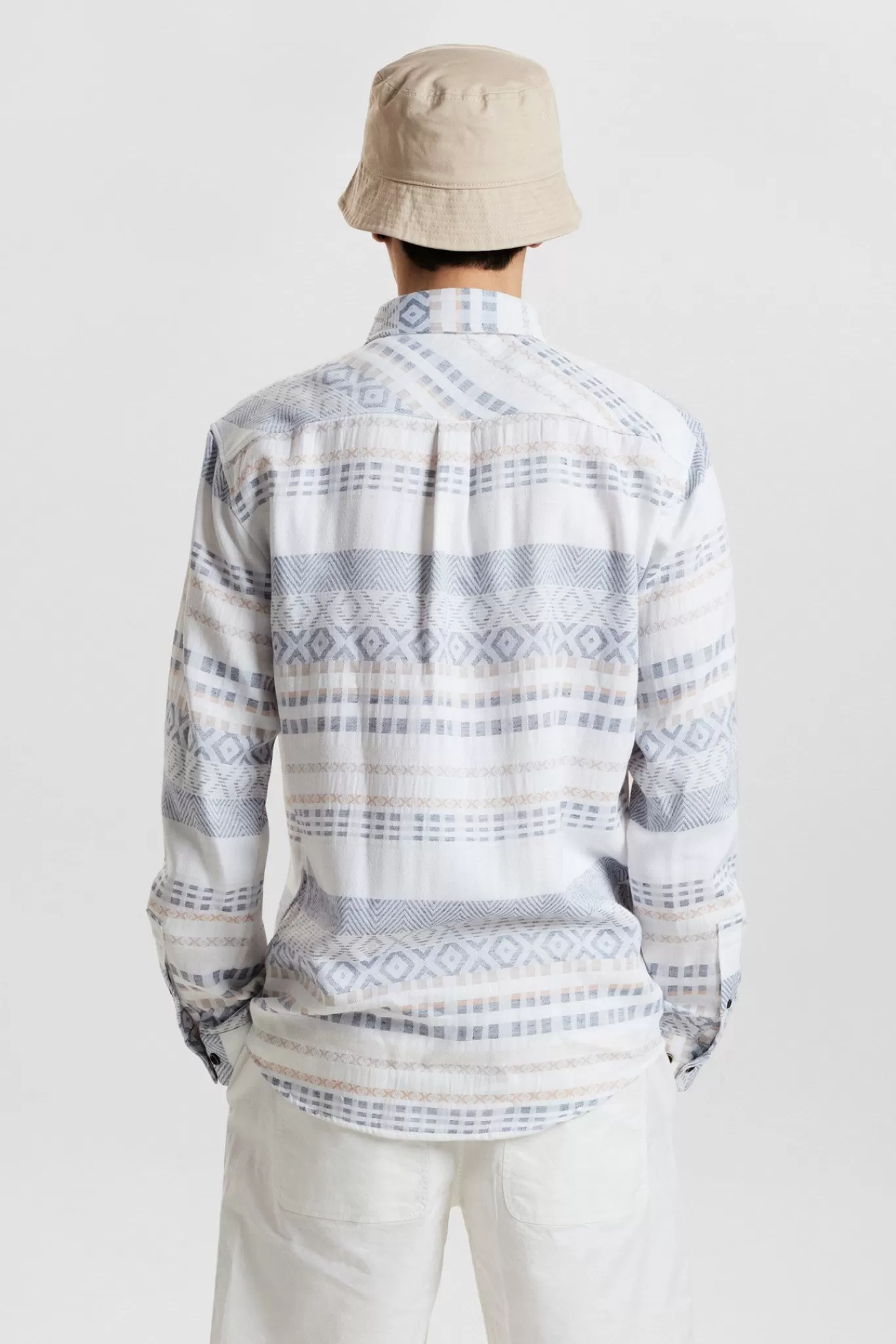 Anerkjendt Shirts<Akkonrad L/S Jacquard Shirt - Tofu