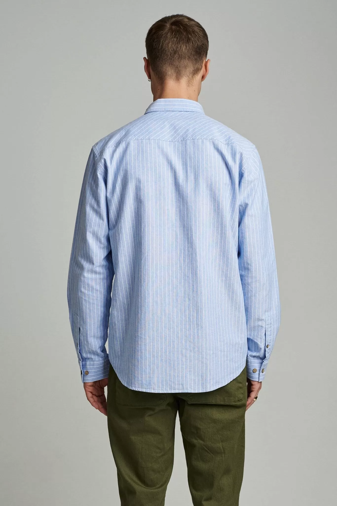 Anerkjendt Shirts<Akkonrad Oxford Stripe Shirt - Sky Blue