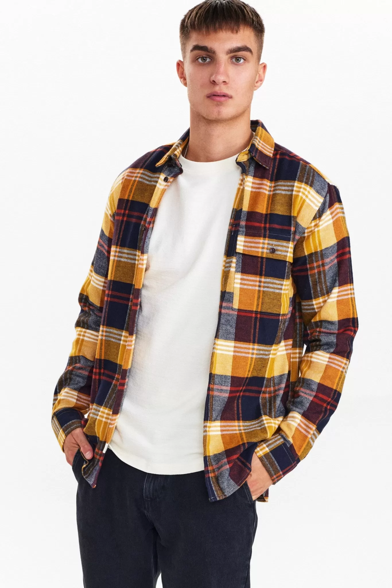 Anerkjendt Shirts<Akleif Checked Shirt - Cinnamon Stick