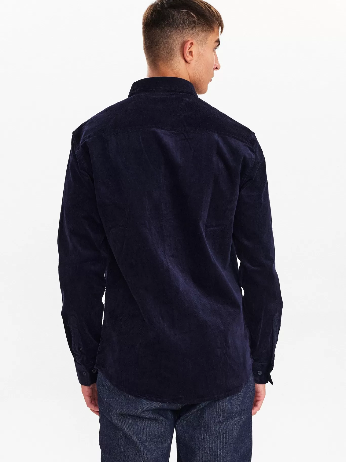 Anerkjendt Shirts<Akleif Corduroy Shirt - Dark Navy