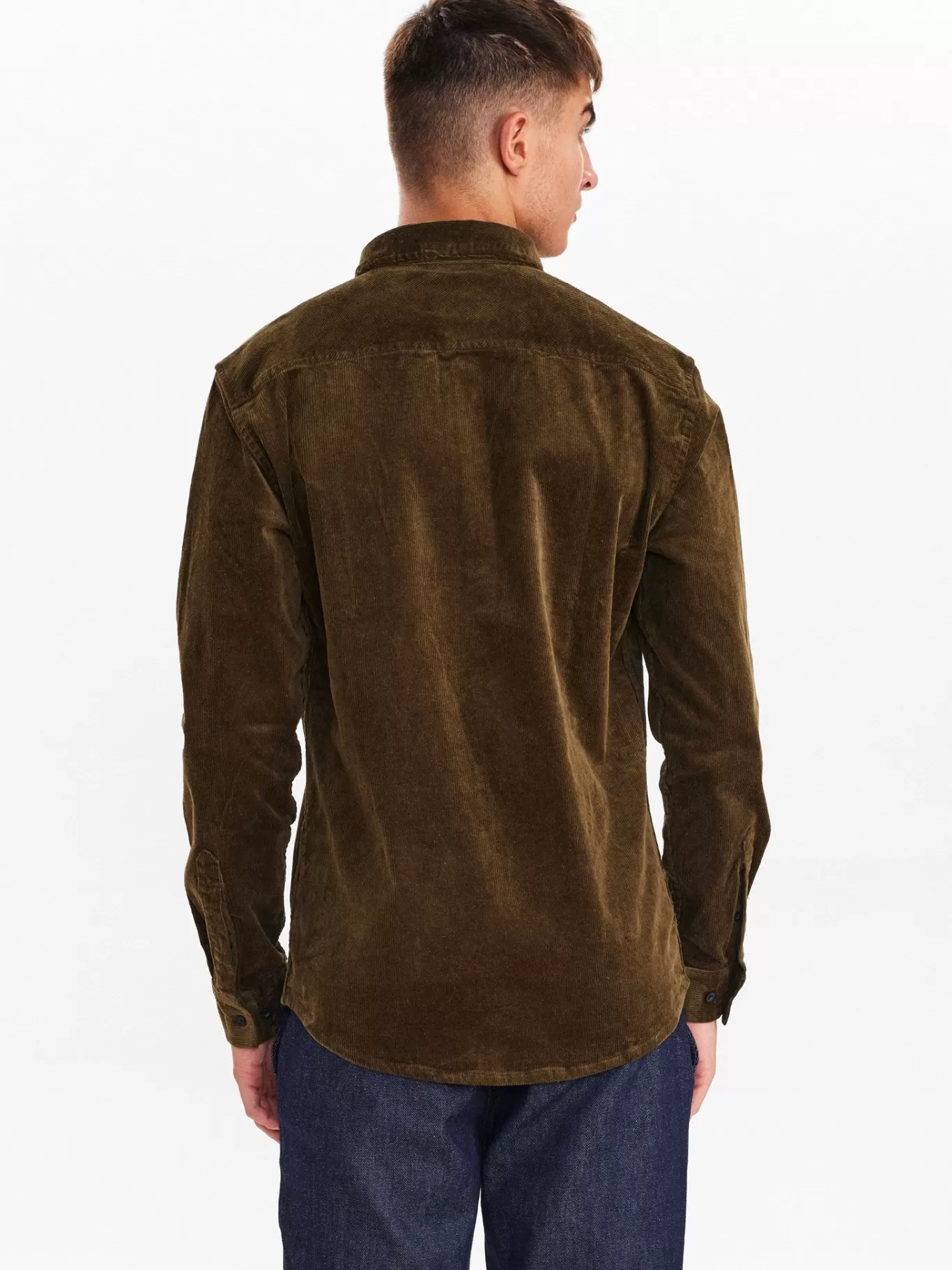 Anerkjendt Shirts<Akleif Corduroy Shirt - Dark Olive