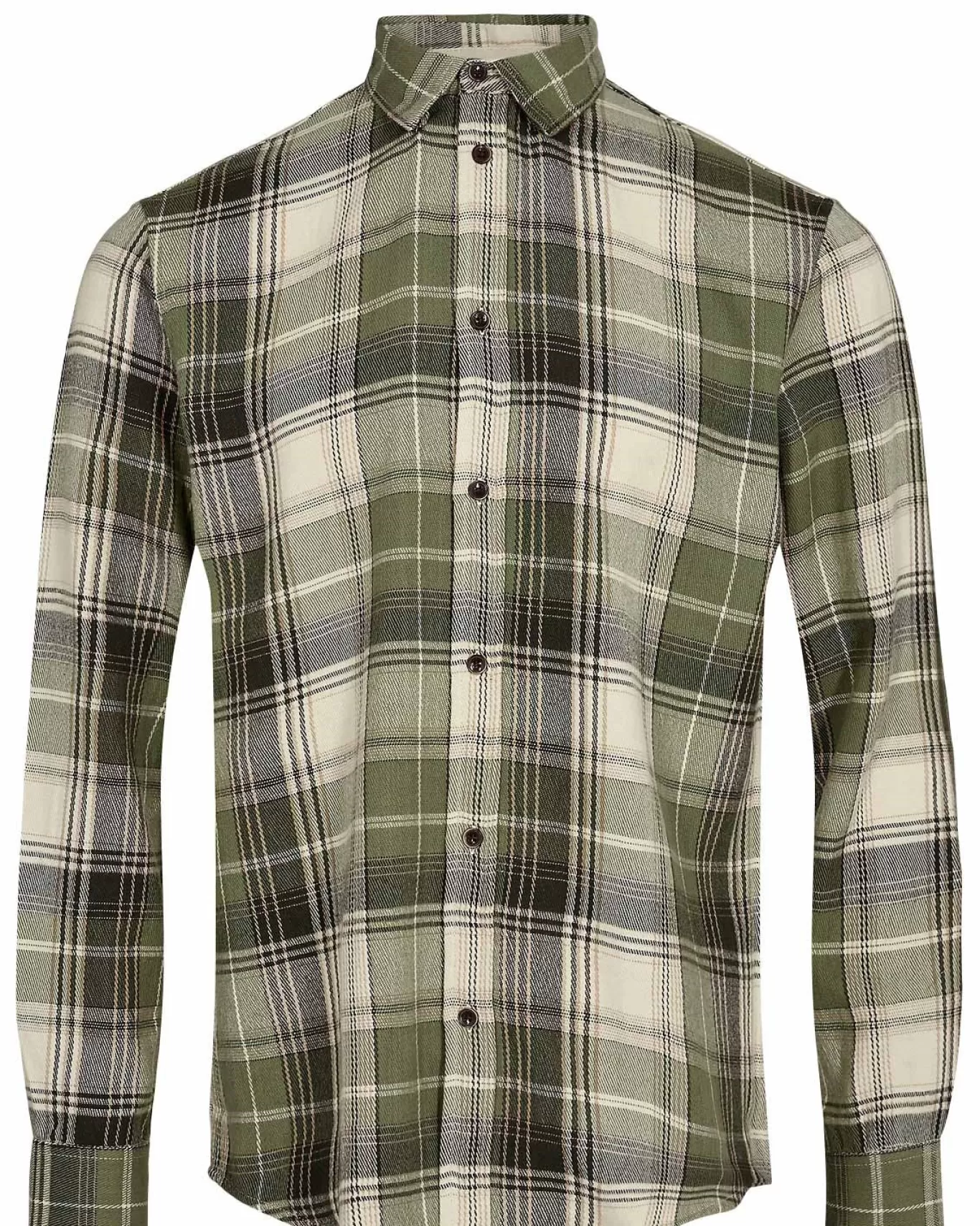 Anerkjendt Shirts<Akleif Flannel Check Shirt - Olivine