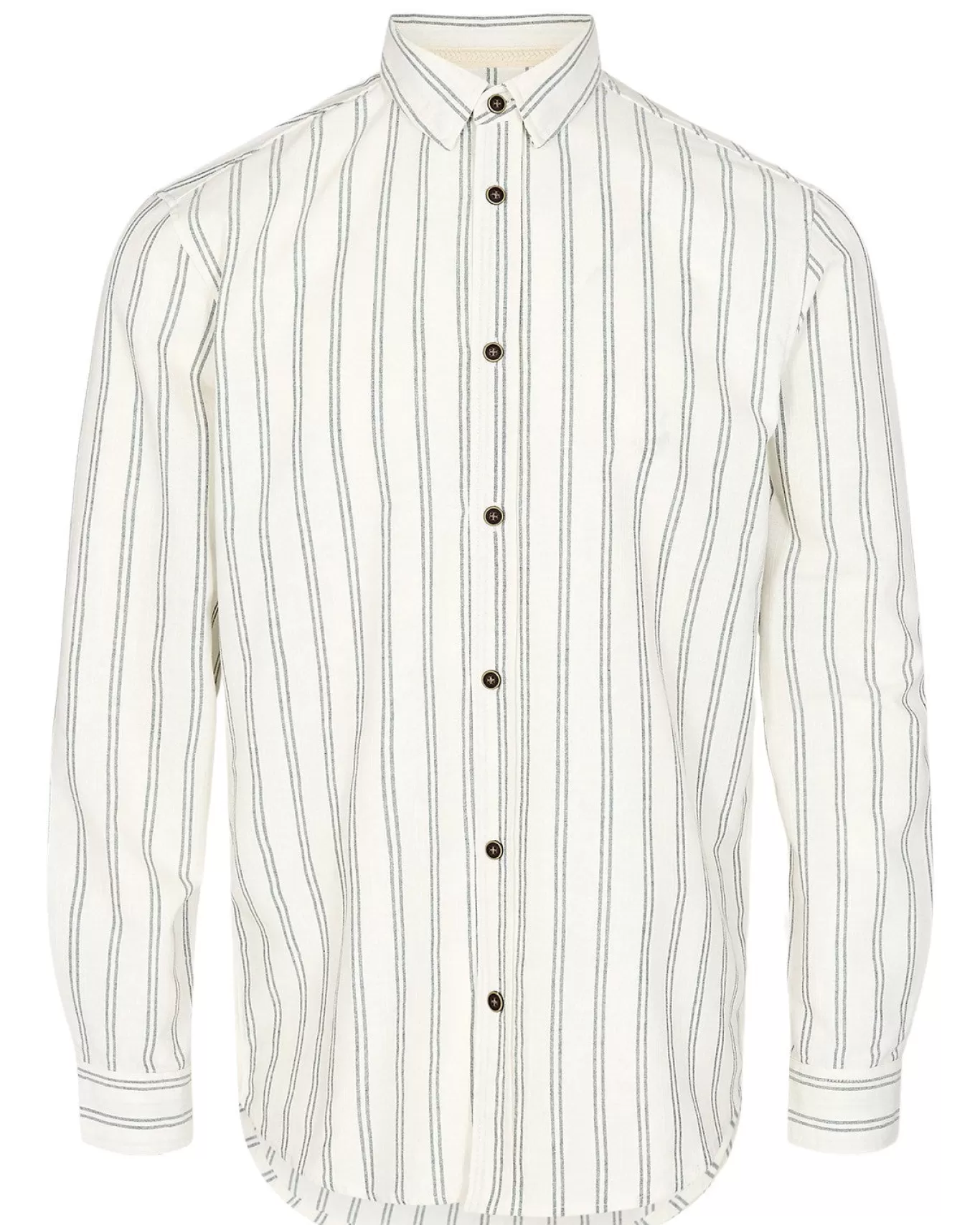 Anerkjendt Shirts<Akleif L/S Double Stripe - Pine Grove