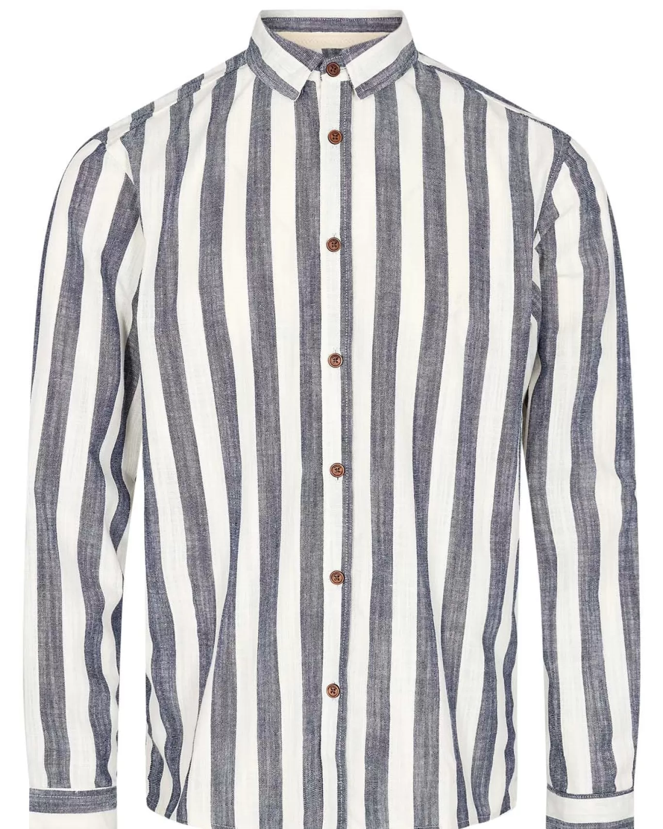 Anerkjendt Shirts<Akleif L/S Stripe Shirt - Dark Navy