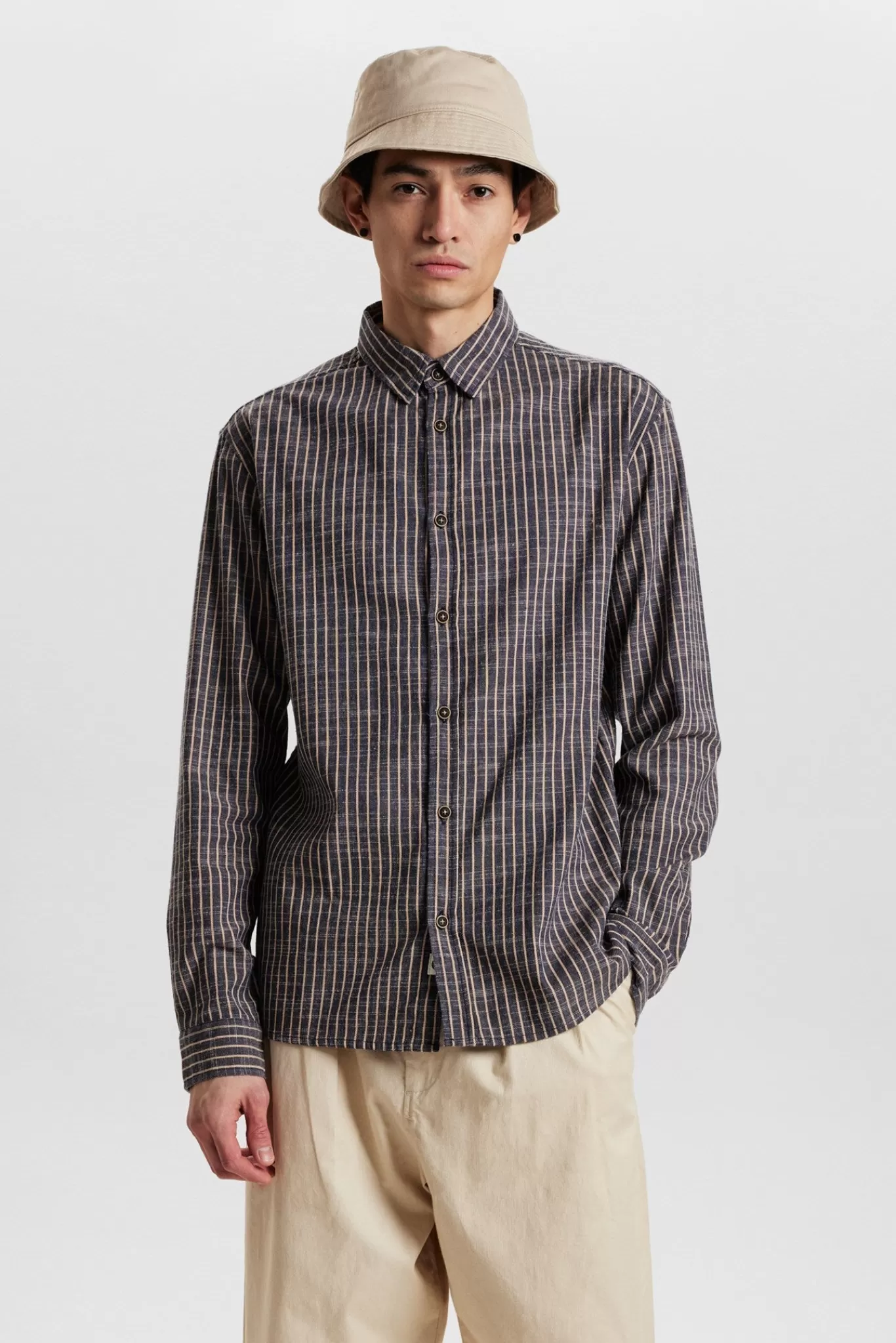 Anerkjendt Shirts<Akleif L/S Stripe Shirt - Incense