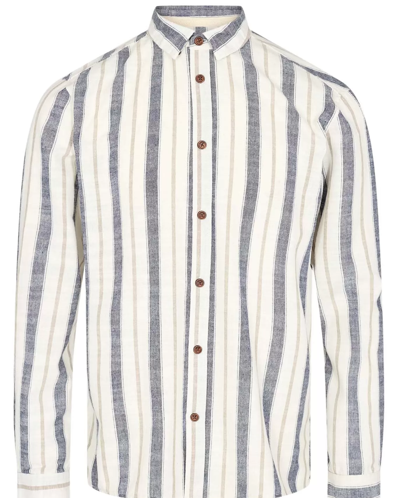 Anerkjendt Shirts<Akleif L/S Stripe Shirt - Tofu