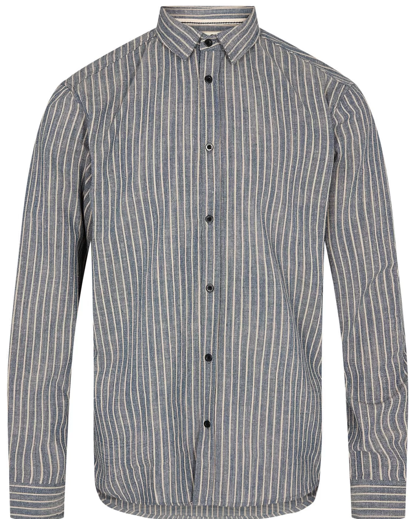 Anerkjendt Shirts<Akleif Stripe Shirt - Dark Navy