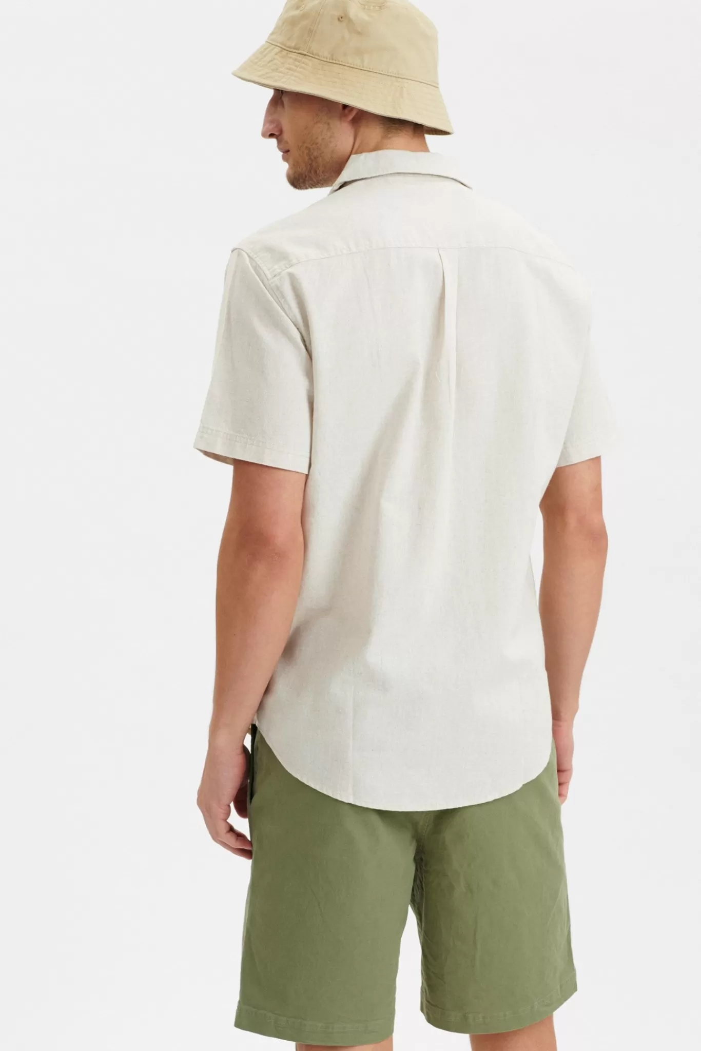 Anerkjendt Shirts<Akleo Cot/Linen Ss Shirt - Brown Rice