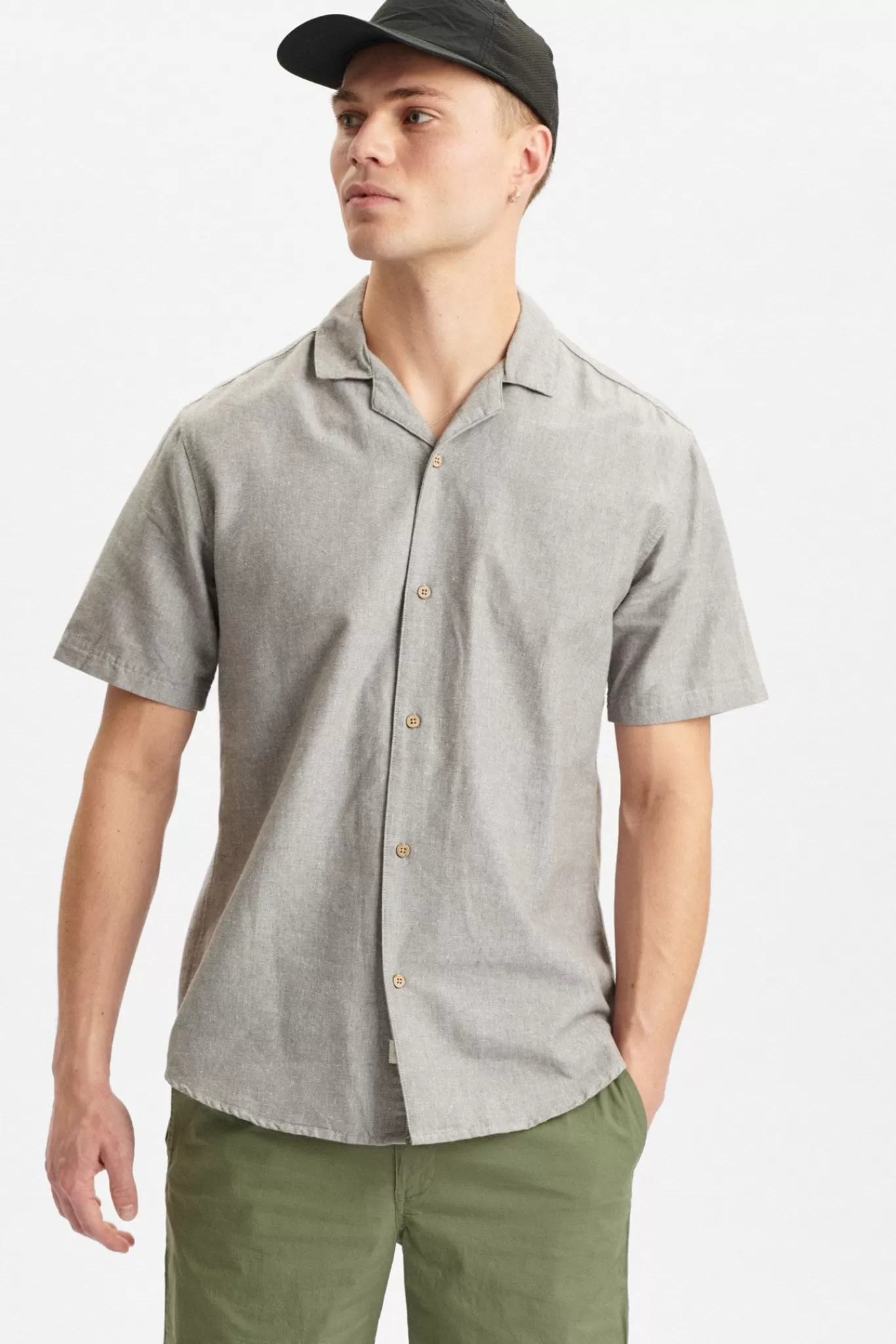 Anerkjendt Shirts<Akleo Cot/Linen Ss Shirt - Latte