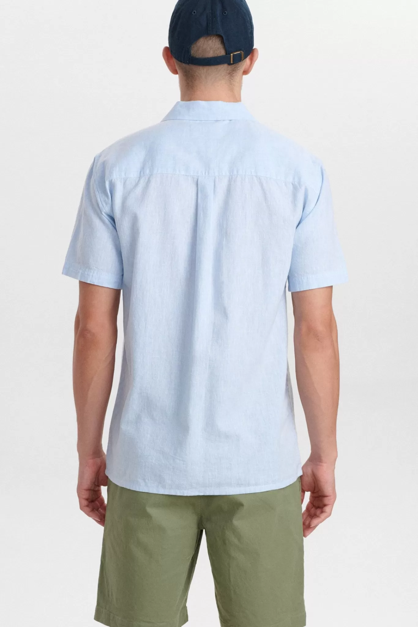 Anerkjendt Shirts<Akleo Fil A Fil Linen Shirt - Sky Blue