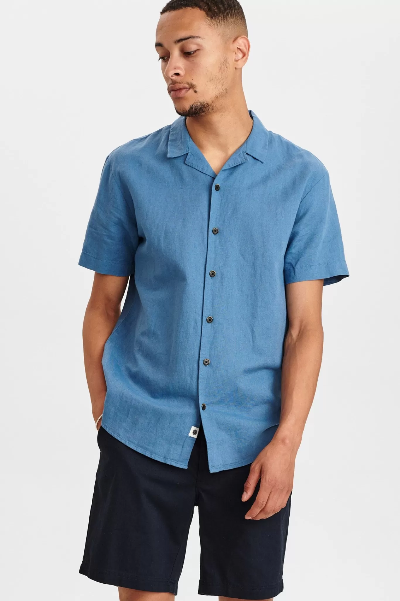 Anerkjendt Shirts<Akleo Linen Shirt - Copen Blue