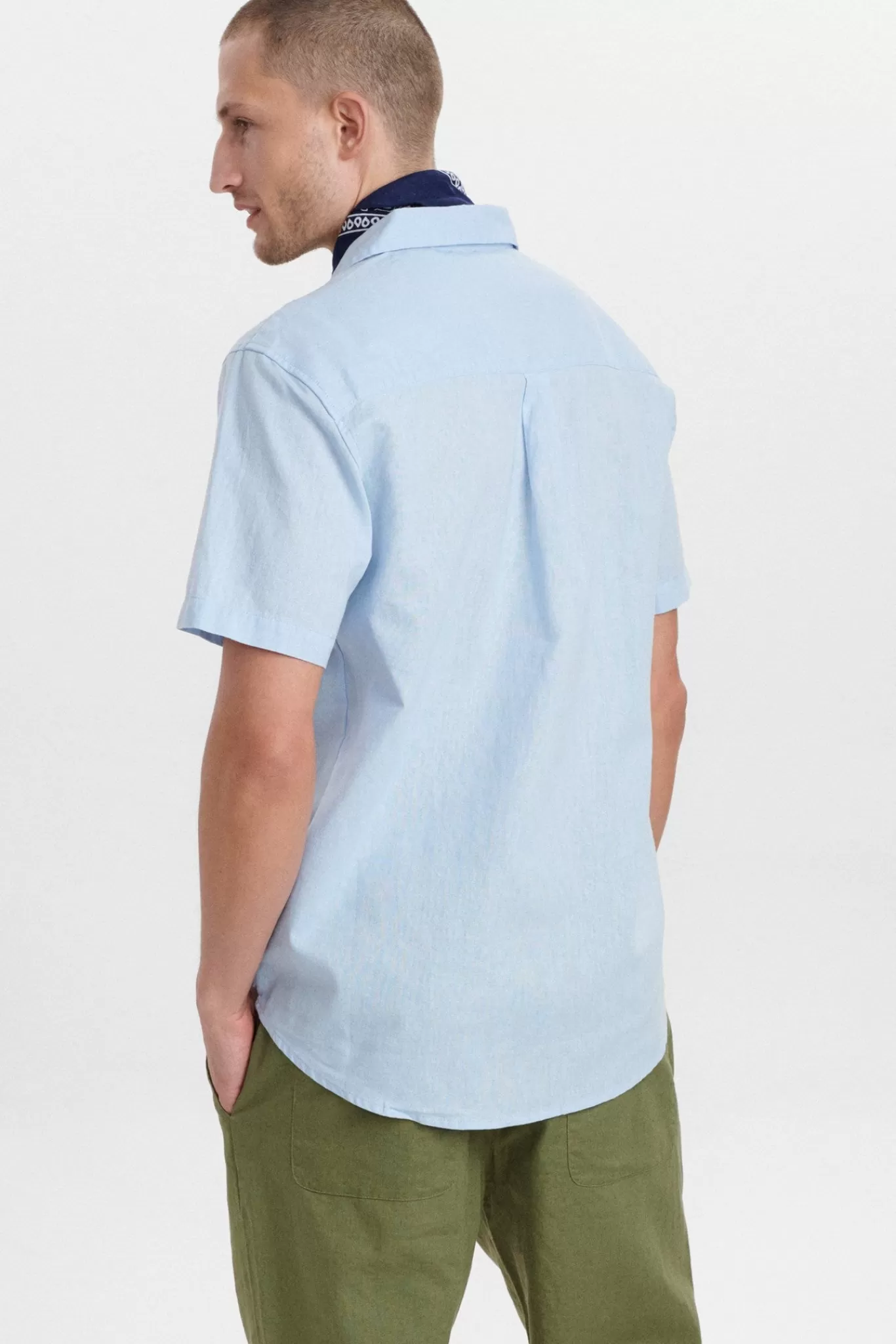 Anerkjendt Shirts<Akleo Linen Shirt - Sky Blue