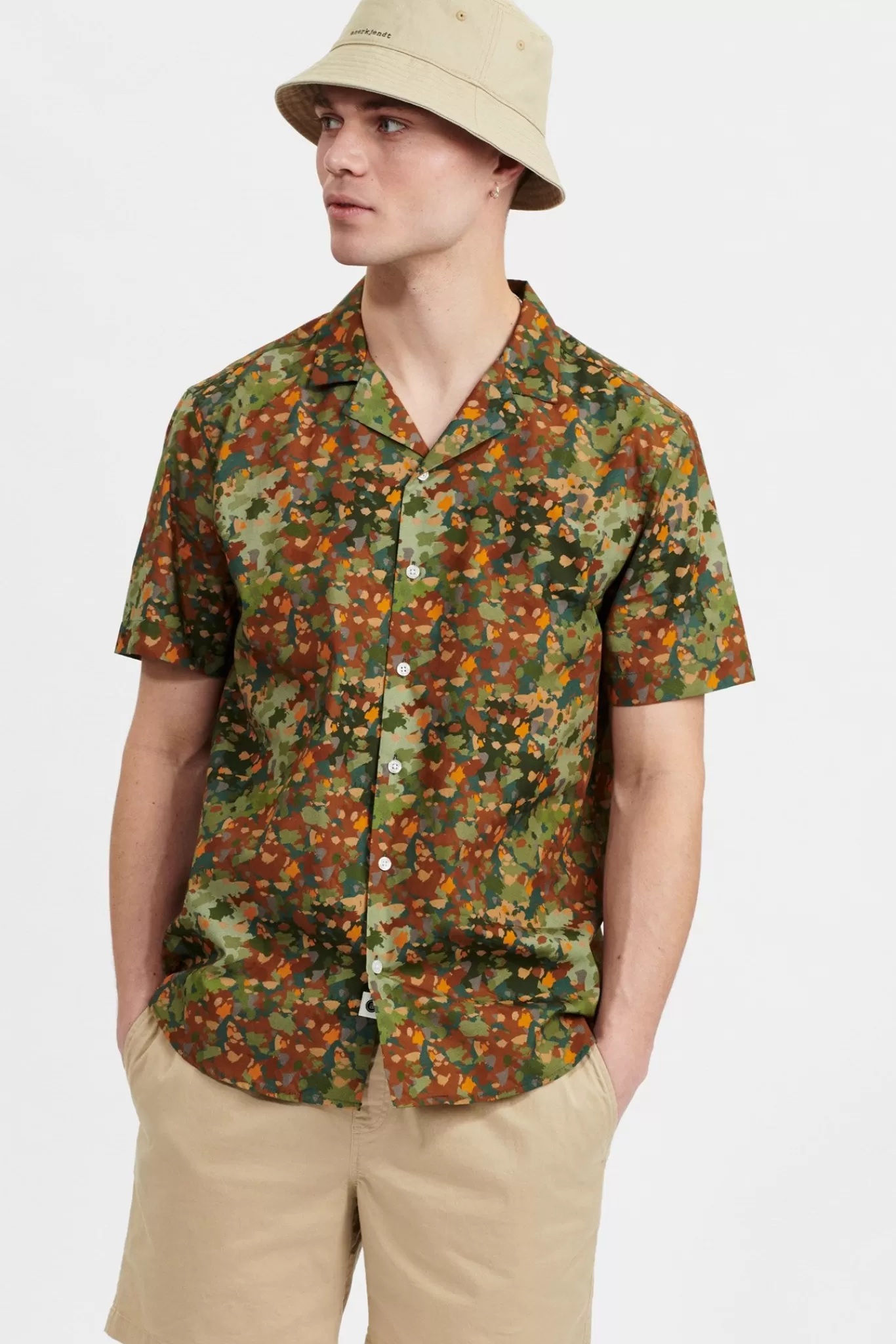 Anerkjendt Shirts<Akleo Poplin Aop Shirt - R. Green