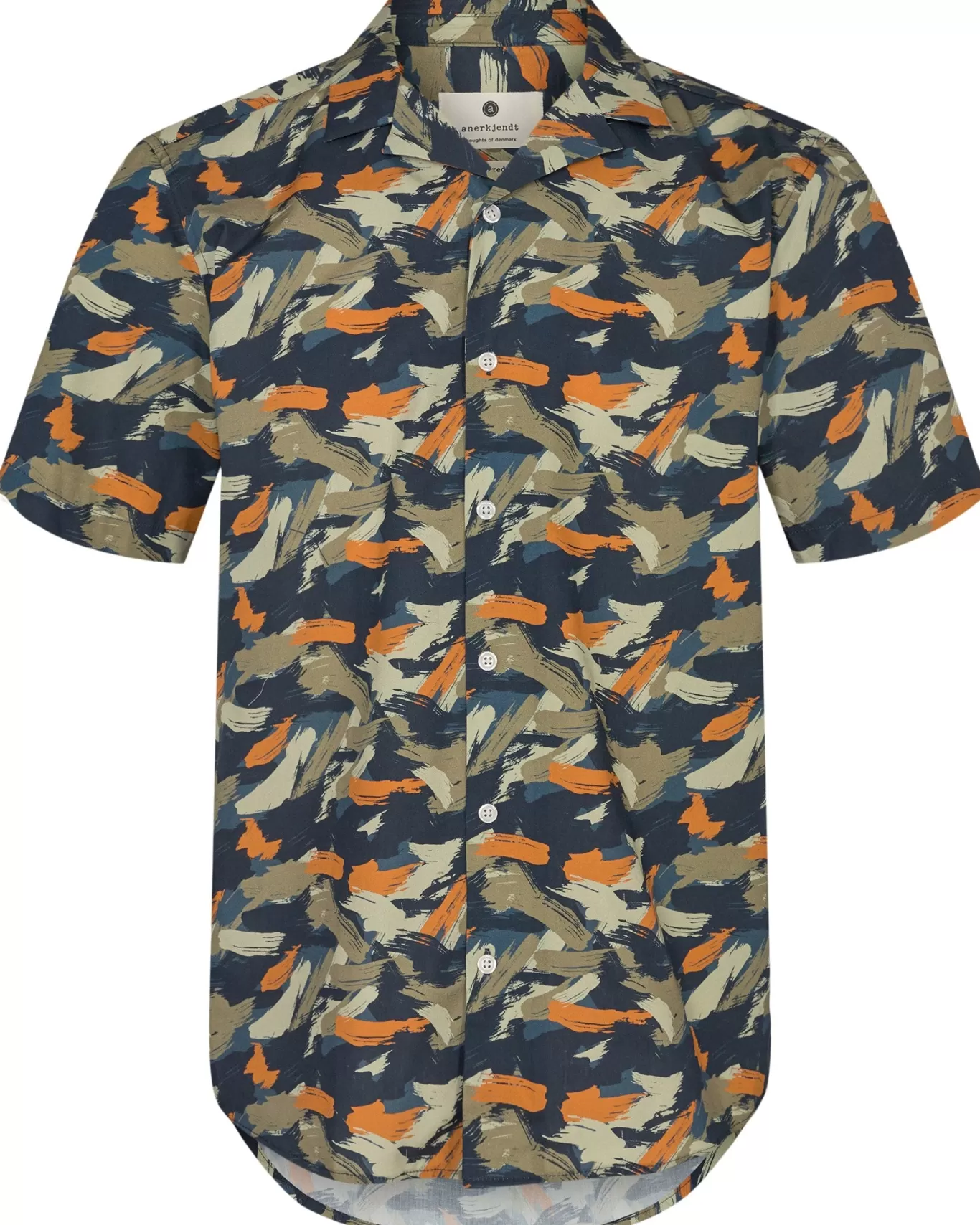 Anerkjendt Shirts<Akleo Poplin Aop Shirt - Red Orange