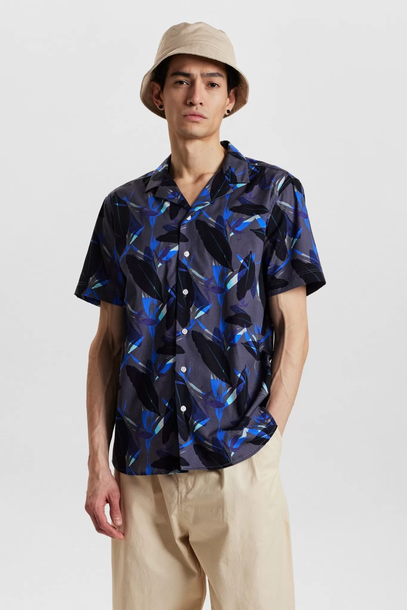 Anerkjendt Shirts<Akleo S/S Poplin Aop-Gots - Bonnie Blue