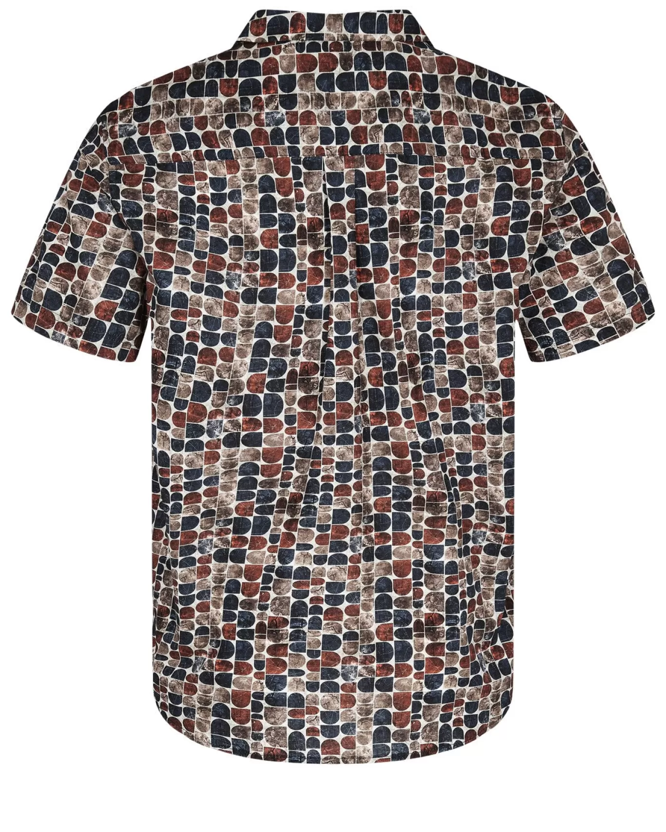 Anerkjendt Shirts<Akleo S/S Poplin Aop-Gots - Dark Navy