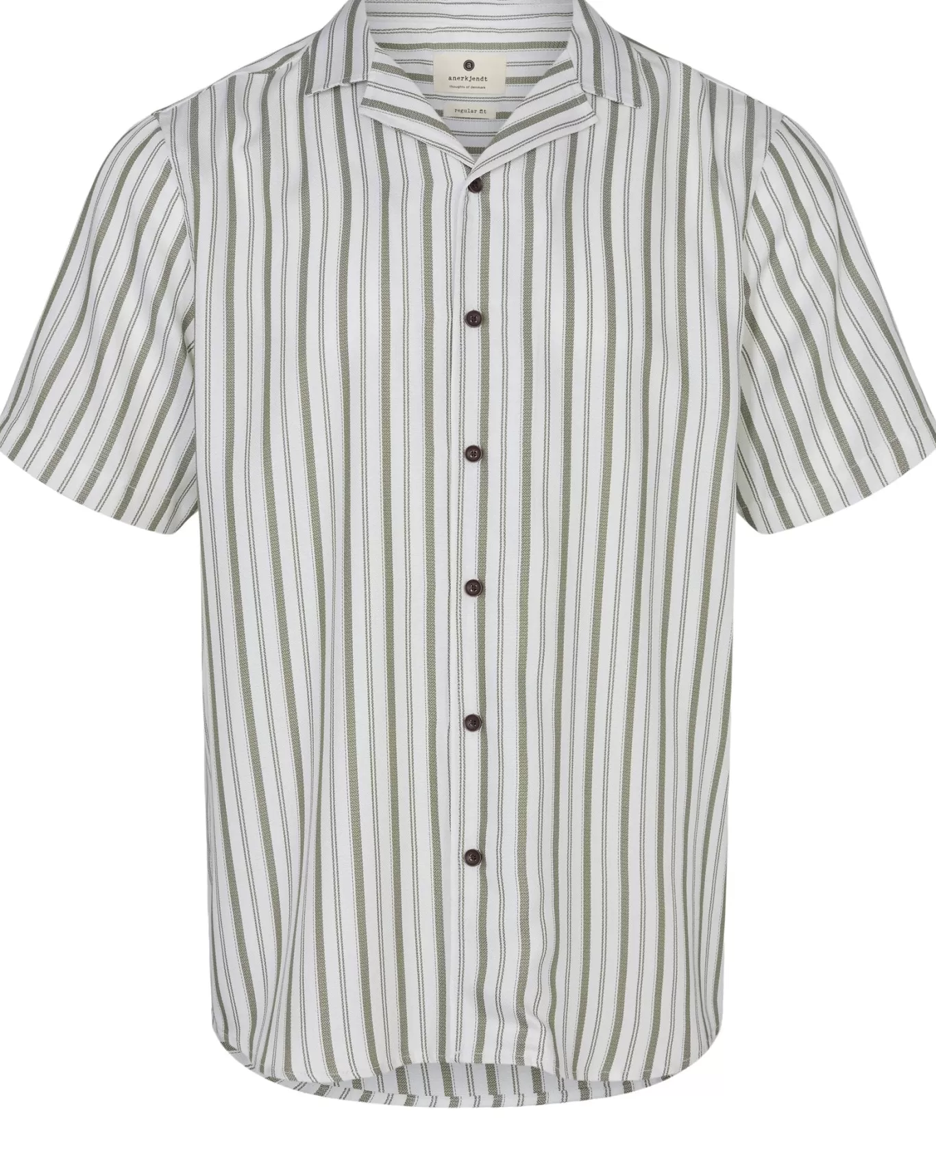 Anerkjendt Shirts<Akleo Ss Stripe Shirt - Olivine