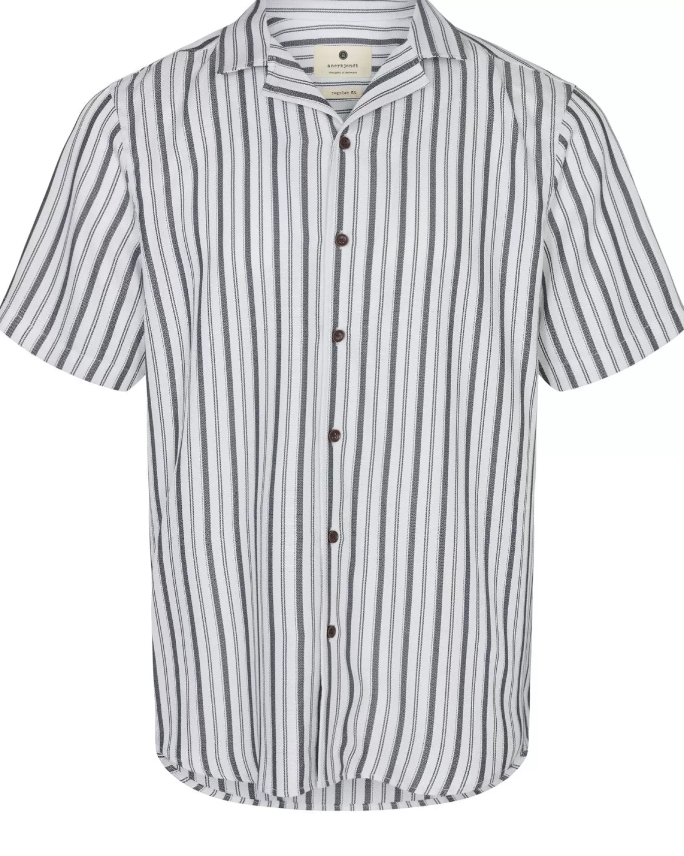 Anerkjendt Shirts<Akleo Ss Stripe Shirt - Sky Captain