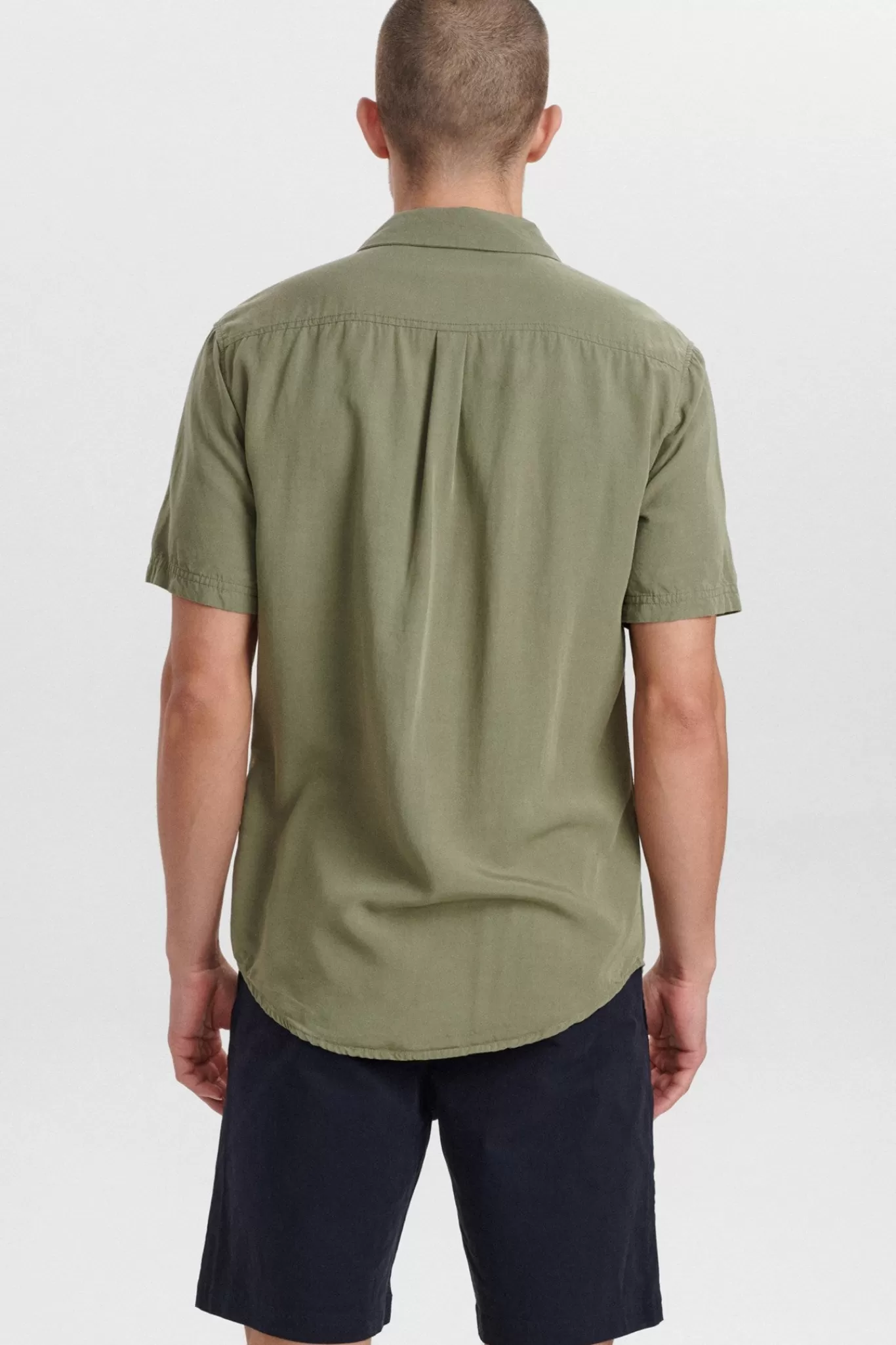 Anerkjendt Shirts<Akleo Tencel Mix Ss Shirt - Olivine