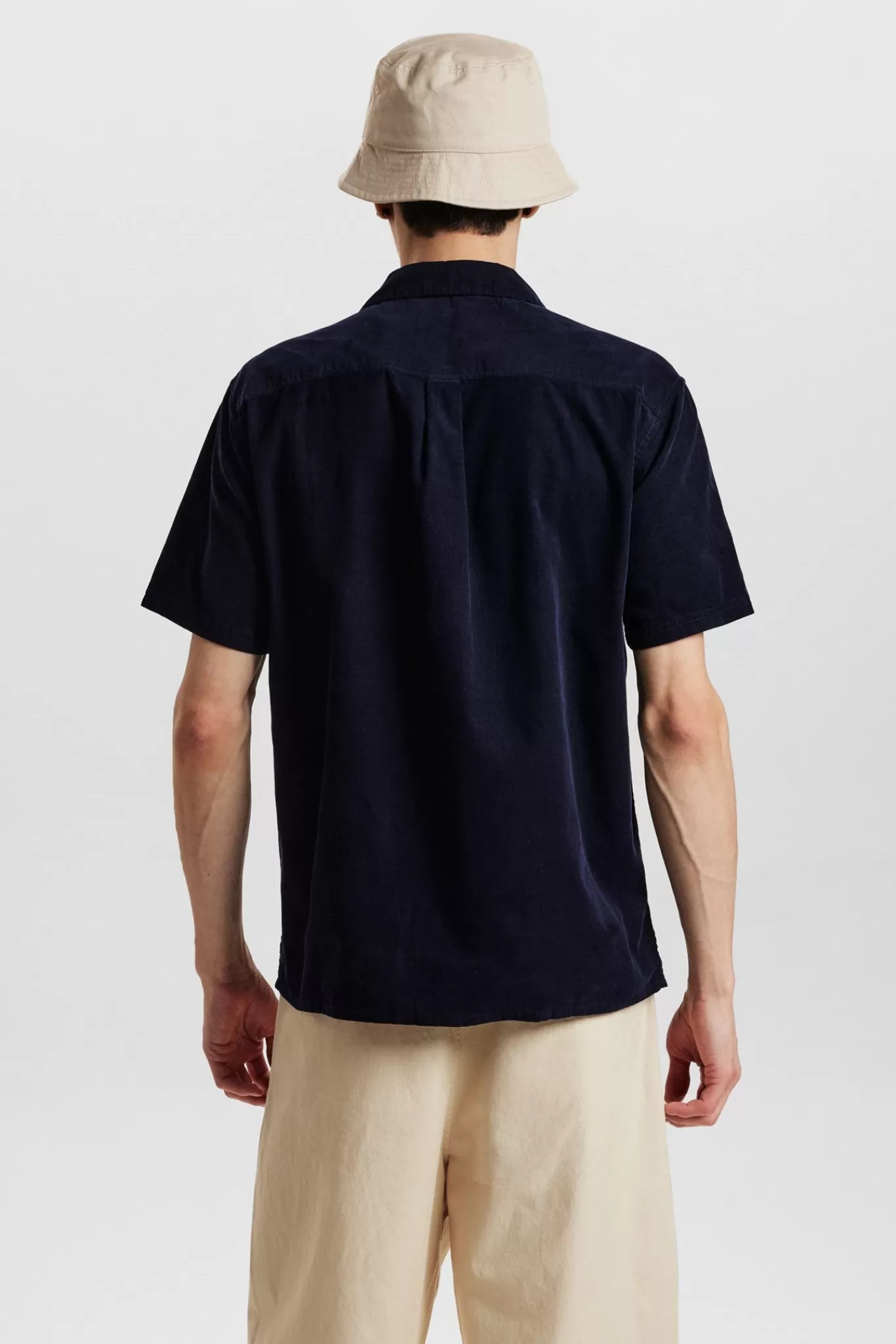 Anerkjendt Shirts<Akleon S/S Baby Cord - Dark Navy