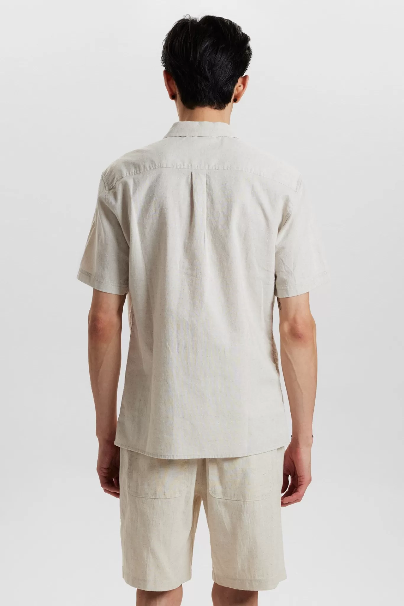 Anerkjendt Shirts<Akleon S/S Cot/Linen Shirt - Brown Rice