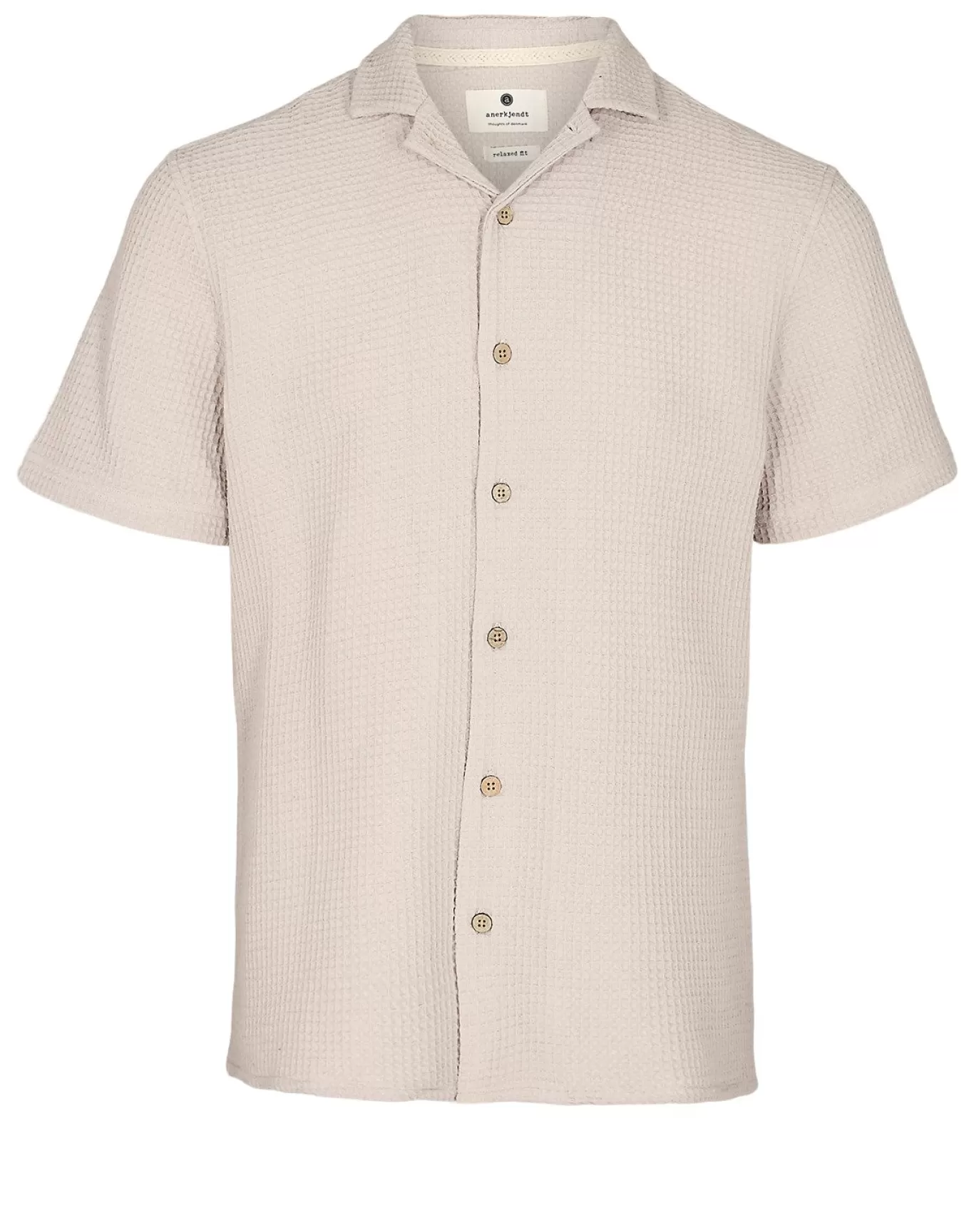 Anerkjendt Shirts<Akleon S/S Waffle - Chateau Gray