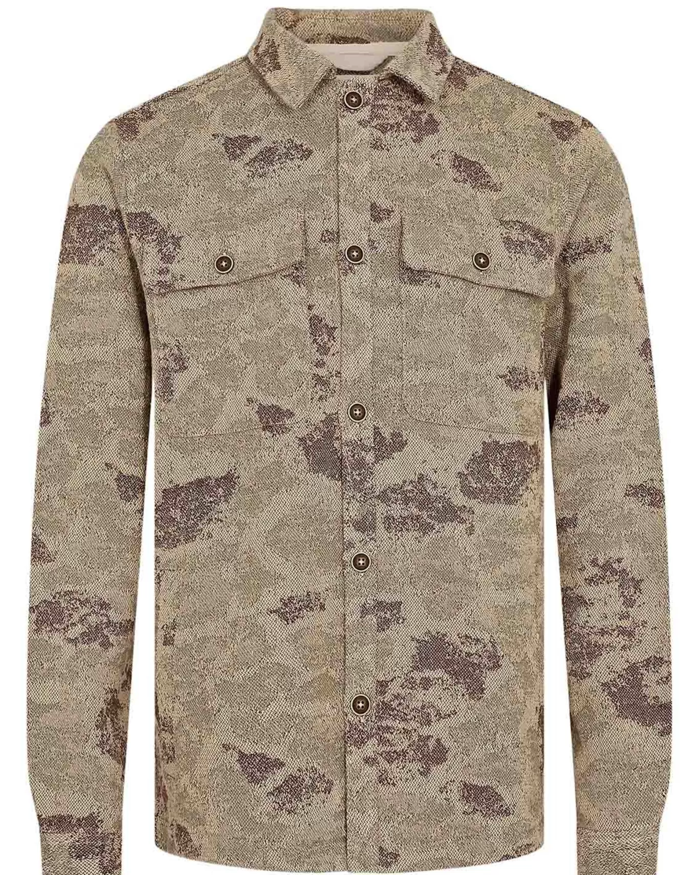 Anerkjendt Overshirts<Aklion Jacquard Overshirt - Olivine