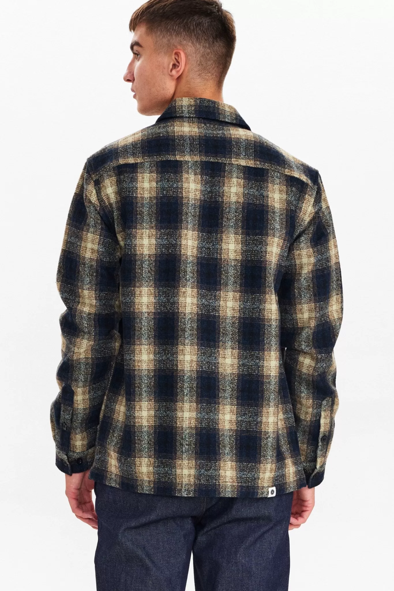 Anerkjendt Overshirts<Aklion Thick Check Overshirt - Dark Navy