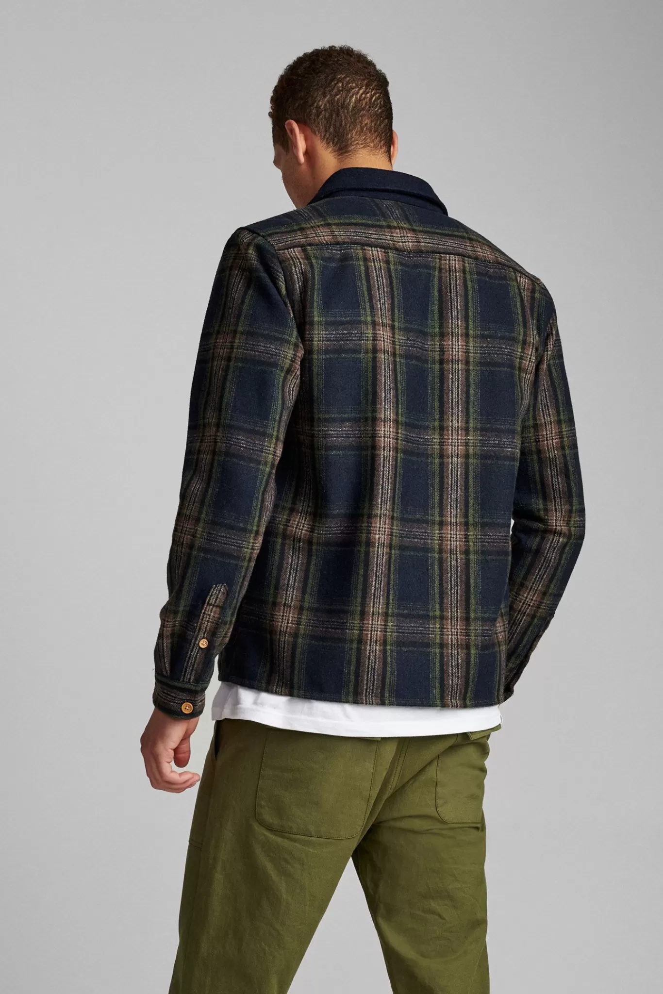 Anerkjendt Overshirts<Aklion Wool Check Overshirt - Pine Grove