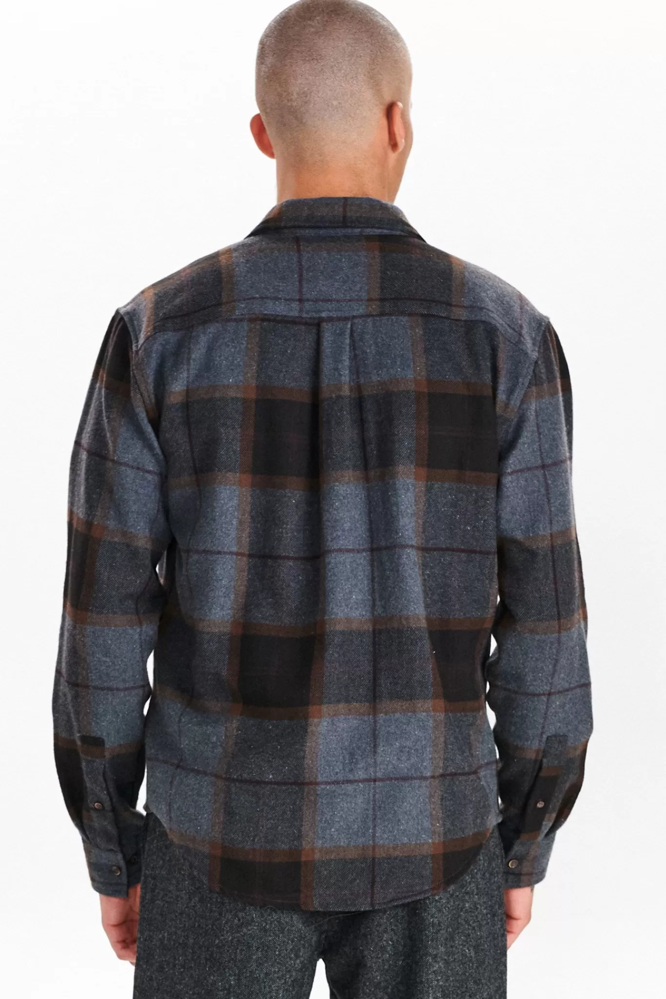 Anerkjendt Shirts<Aklouis Brushed Check - Dark Grey Mel