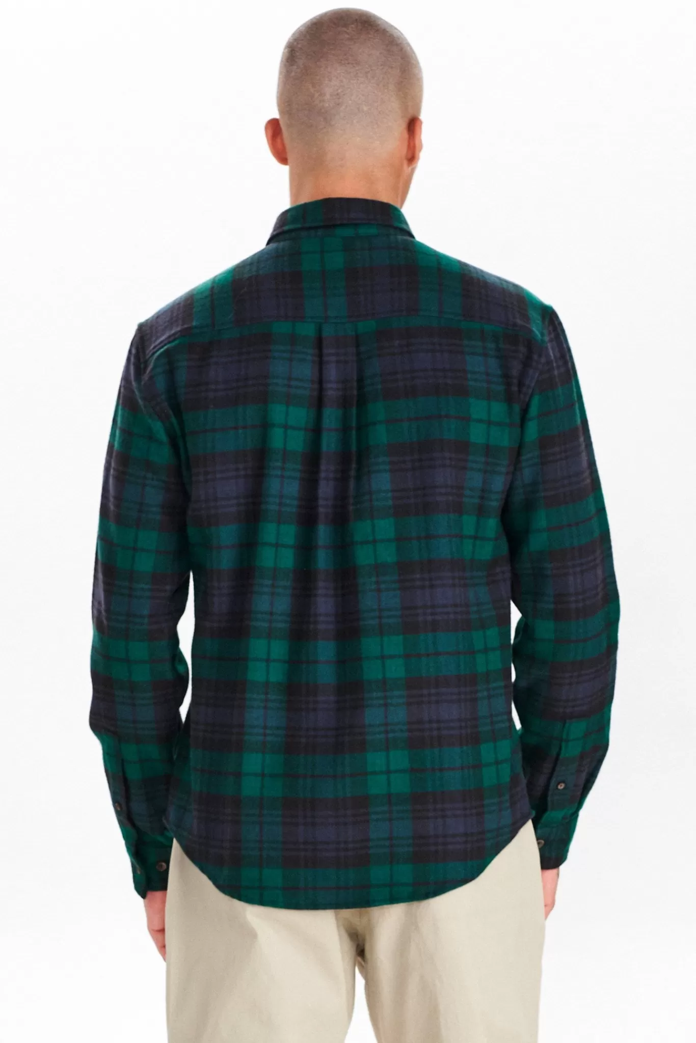 Anerkjendt Shirts<Aklouis Brushed Check - Dark Olive