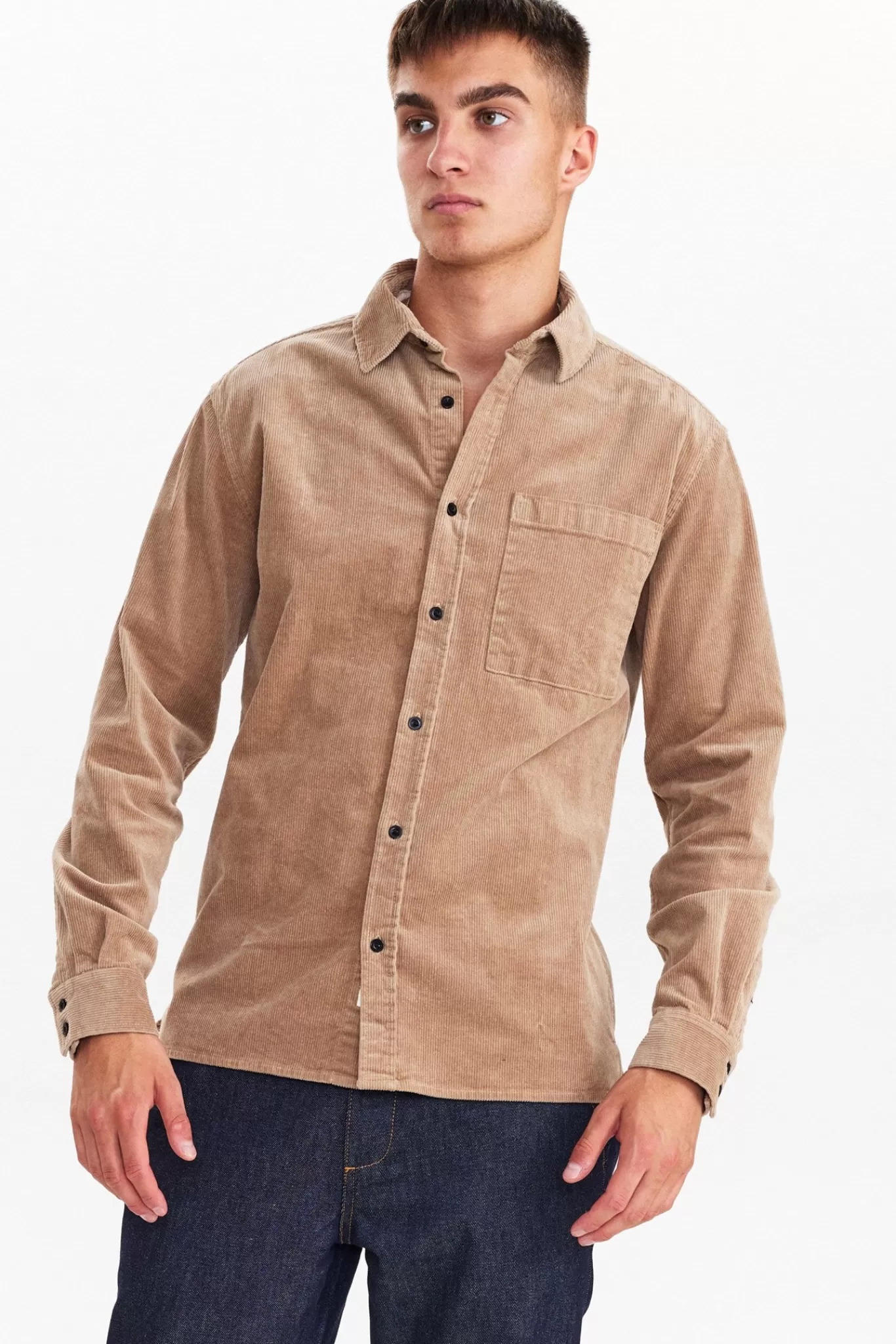 Anerkjendt Shirts<Aklouis Corduroy Shirt - Cobblestone