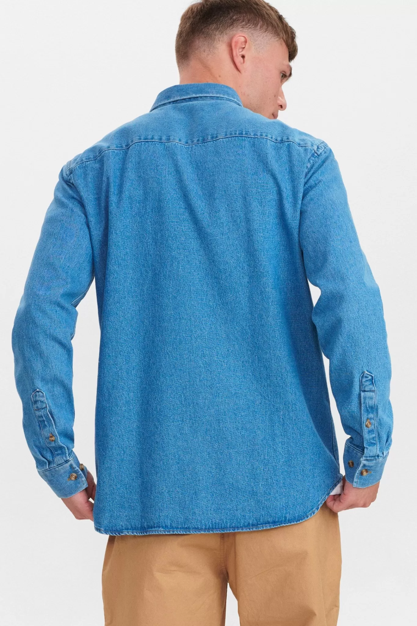 Anerkjendt Shirts<Aklouis Denim Shirt - Medium Blue Denim