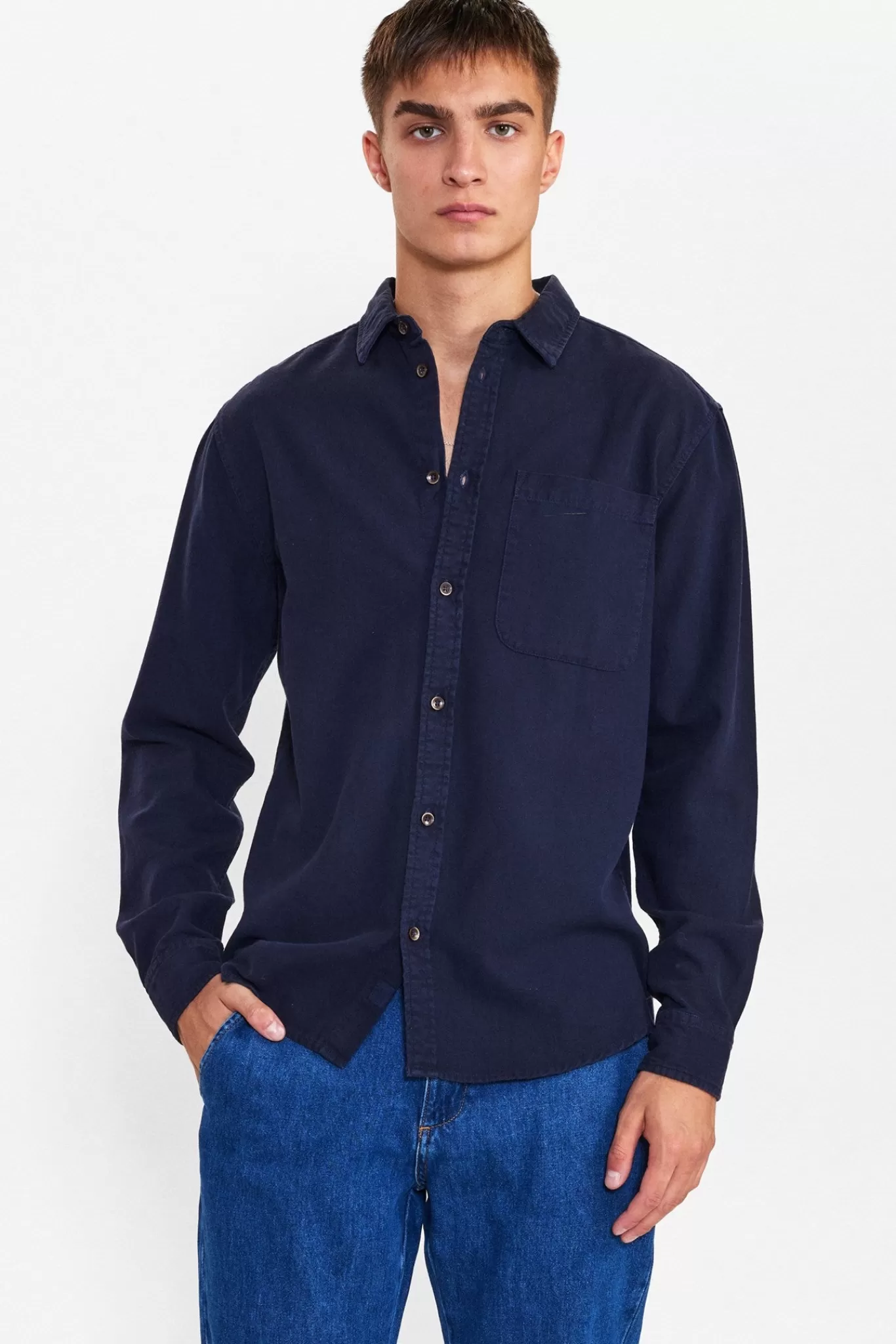 Anerkjendt Shirts<Aklouis Heavy Oxford Shirt - Dark Navy