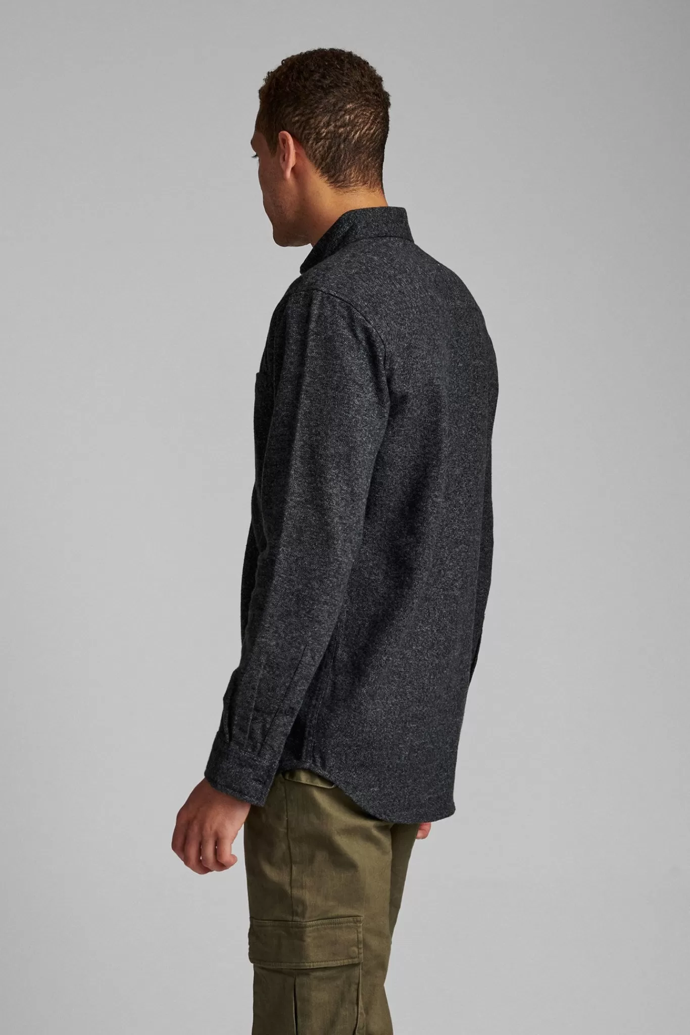 Anerkjendt Shirts<Aklouis Herringbone Shirt - Dark Grey Mel