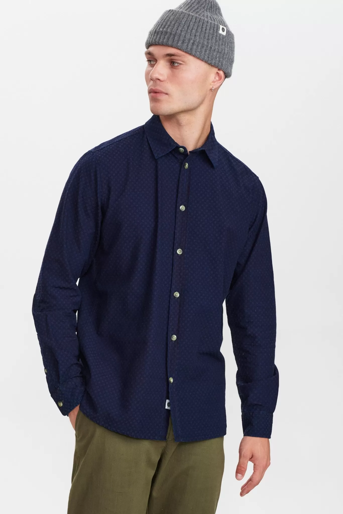 Anerkjendt Shirts<Aklouis Jacquard Shirt - Sky Captain