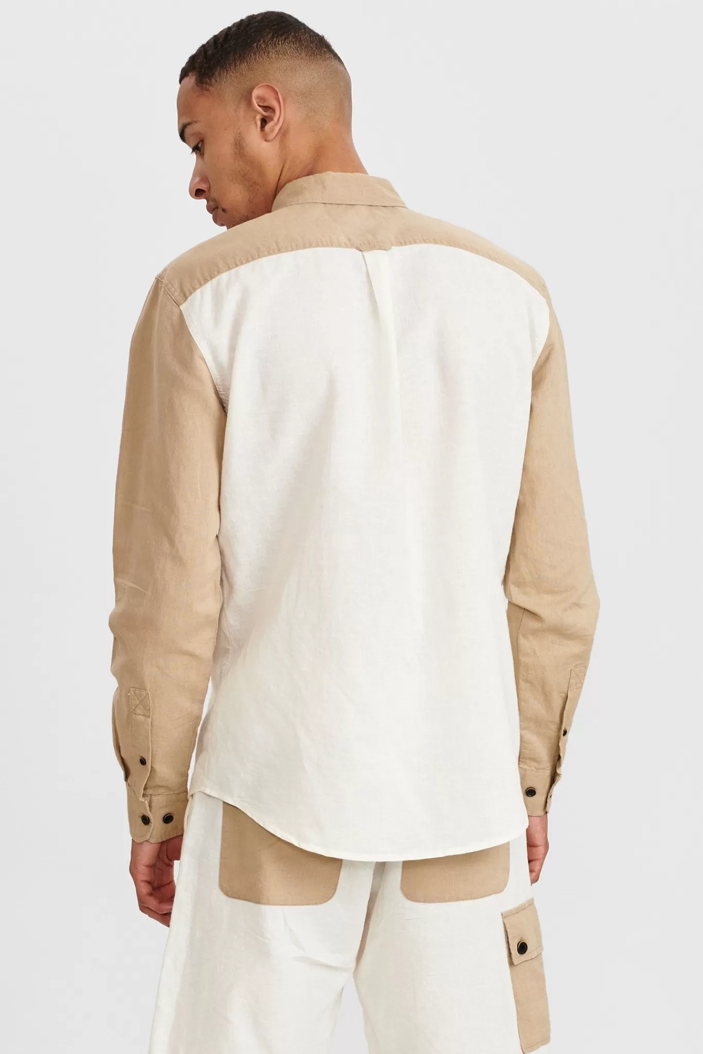 Anerkjendt Shirts<Aklouis Linen Block Shirt - Tofu