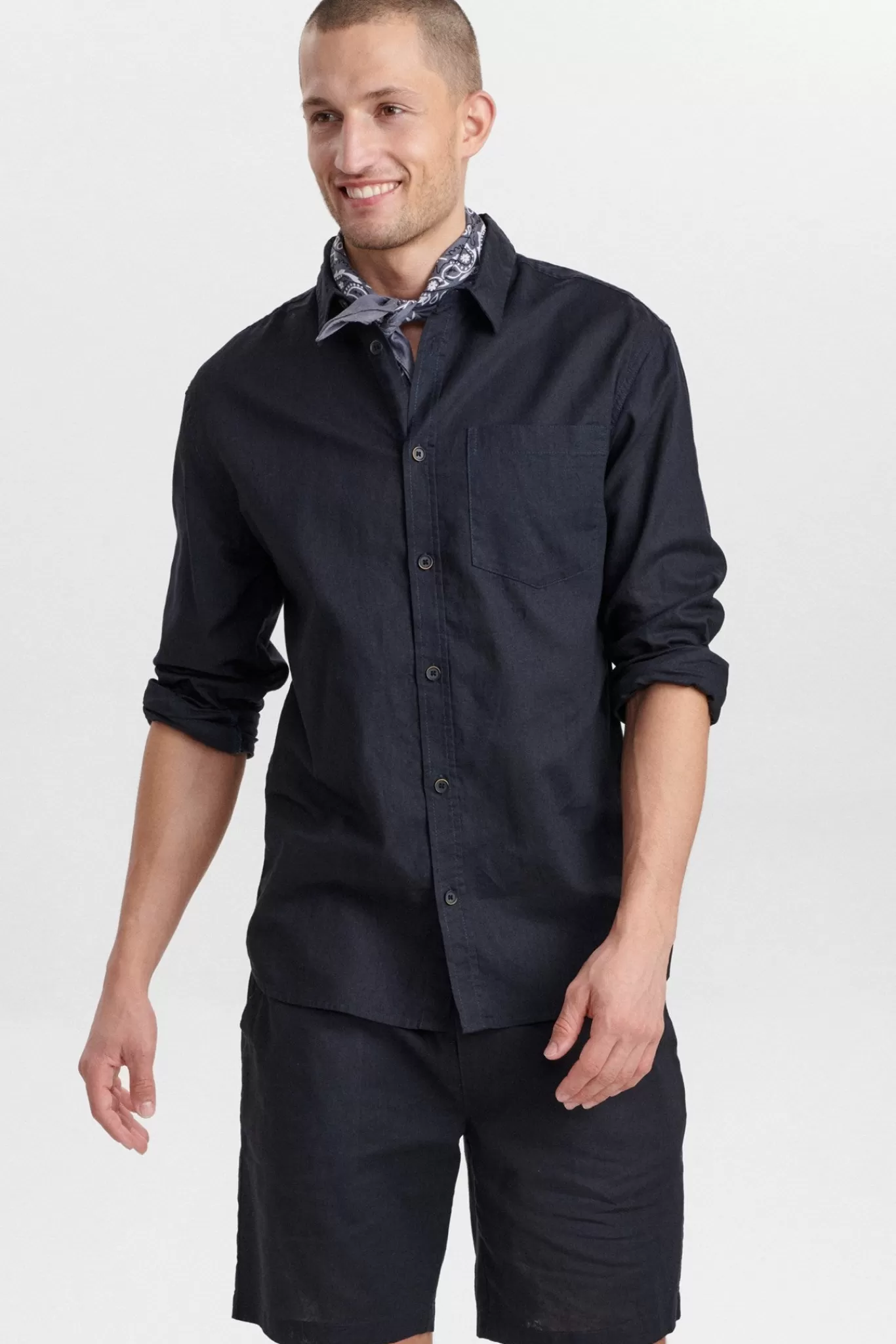 Anerkjendt Shirts<Aklouis Linen Shirt - Dark Navy