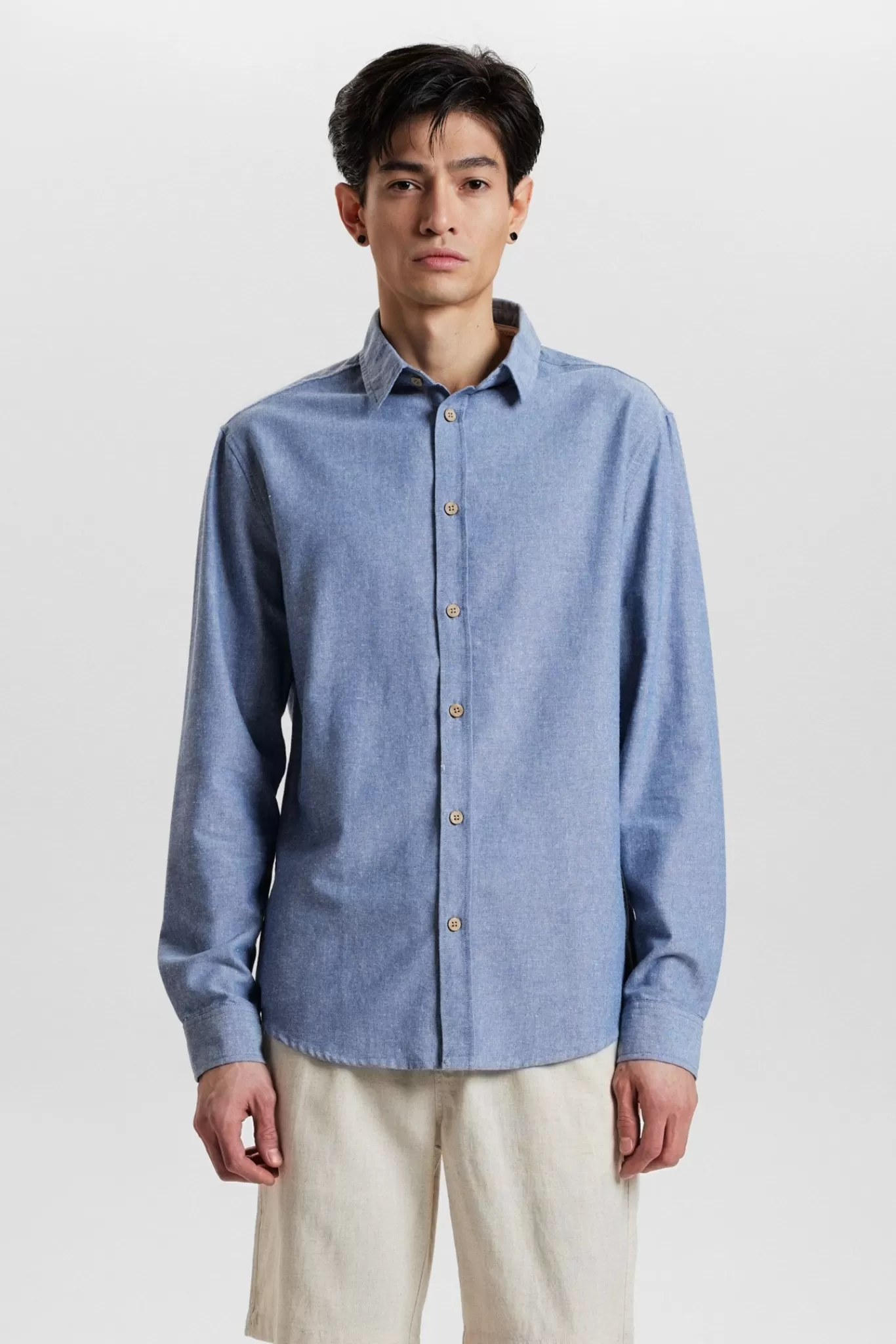 Anerkjendt Shirts<Aklouis L/S Linen Shirt - Indian Teal