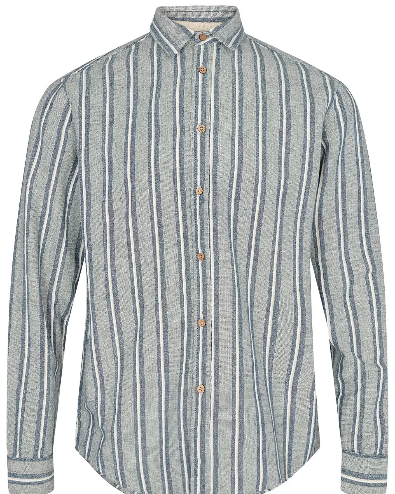 Anerkjendt Shirts<Aklouis L/S Multi Stripe - Indian Teal