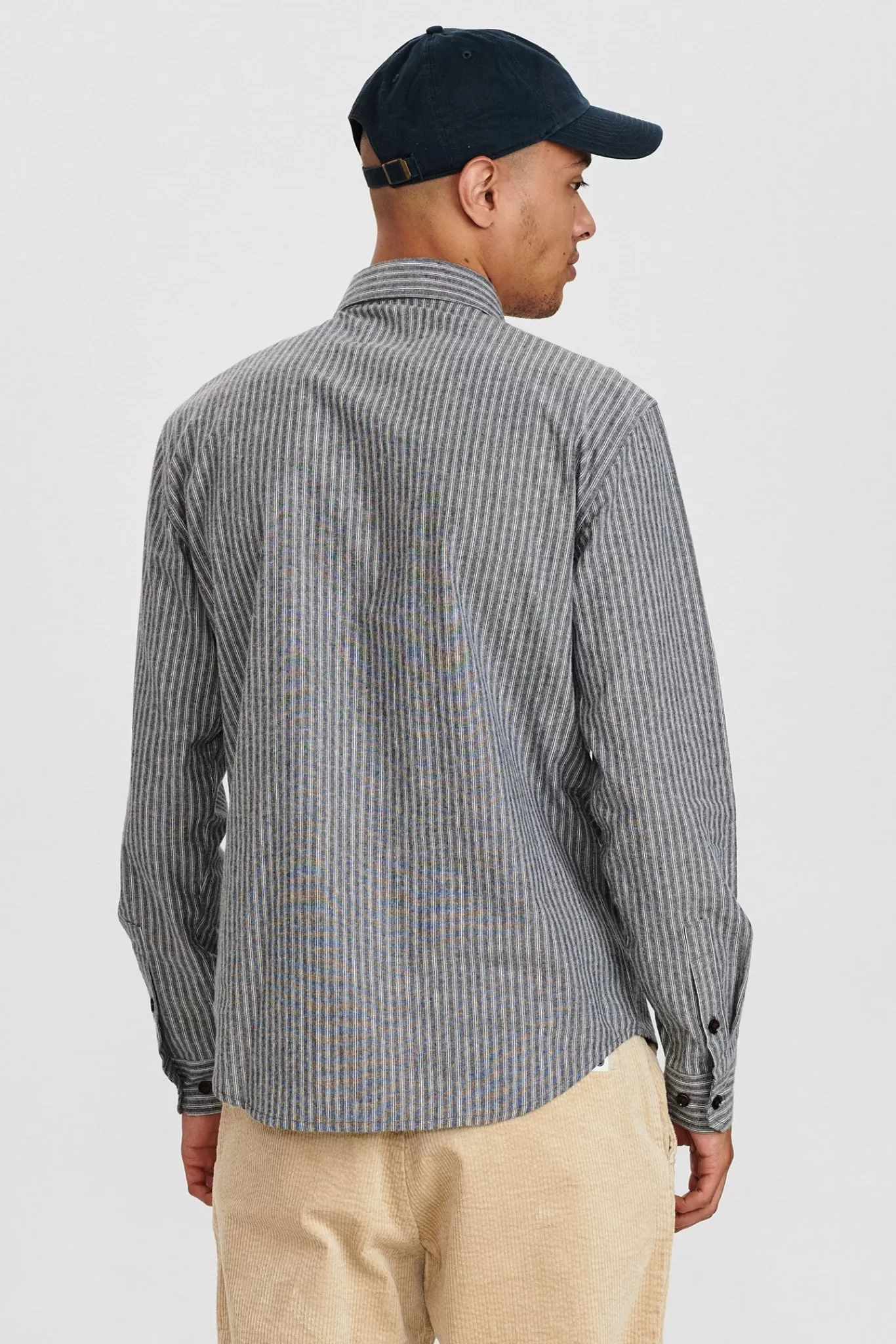 Anerkjendt Shirts<Aklouis Stripe Chambray Shirt - Sky Captain