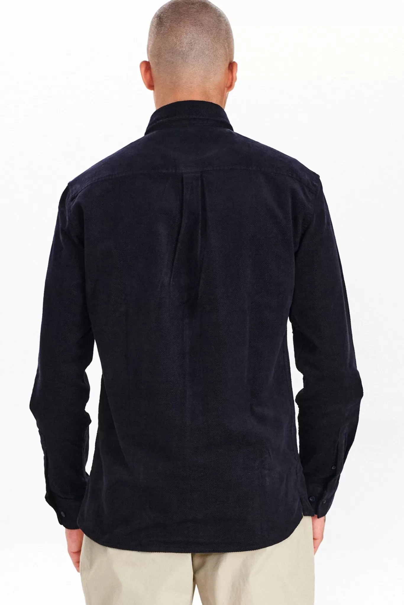 Anerkjendt Shirts<Aklouis Structure Cord Shirt - Dark Navy