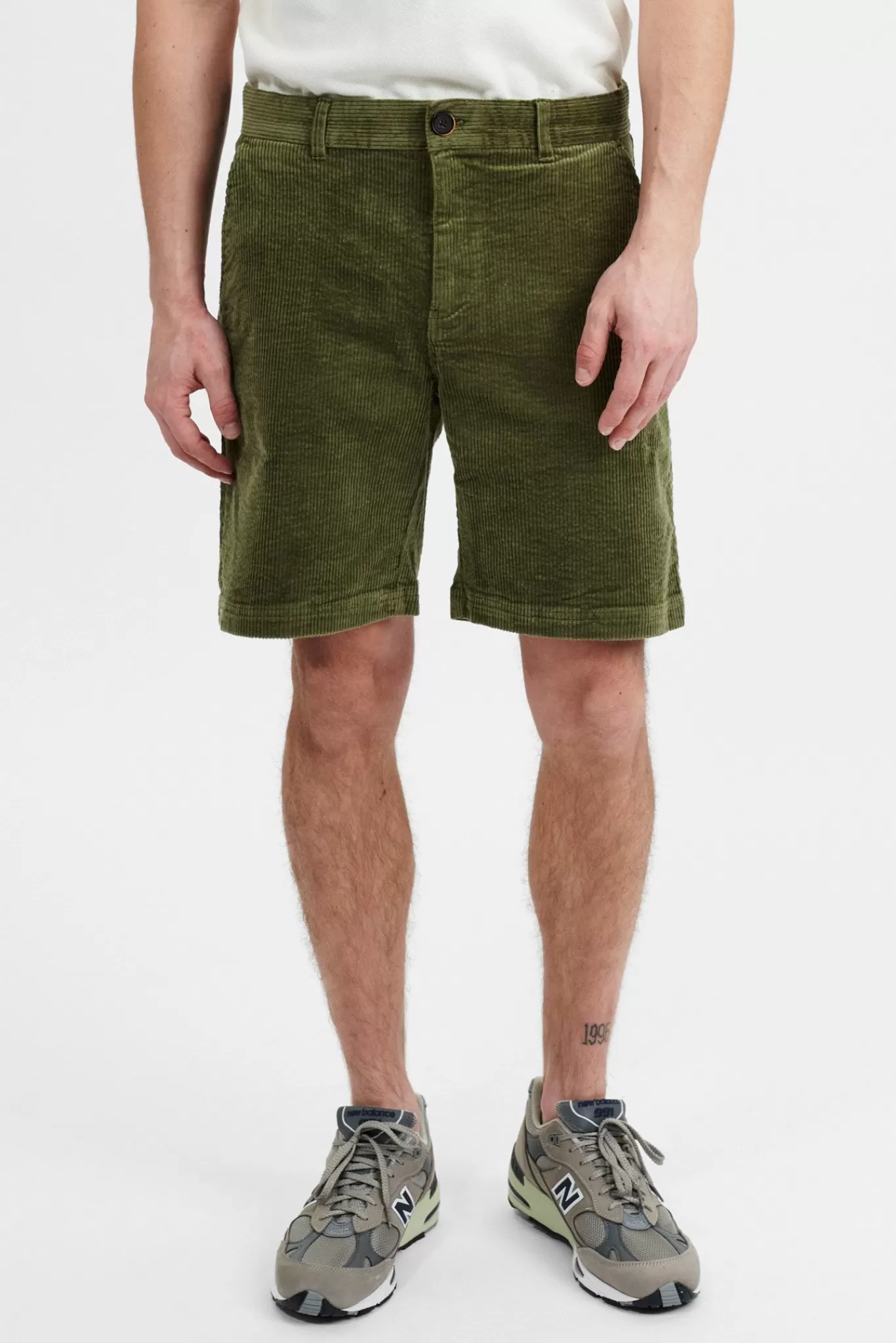 Anerkjendt Shorts<Aklt Jan Cord Worker - Olivine