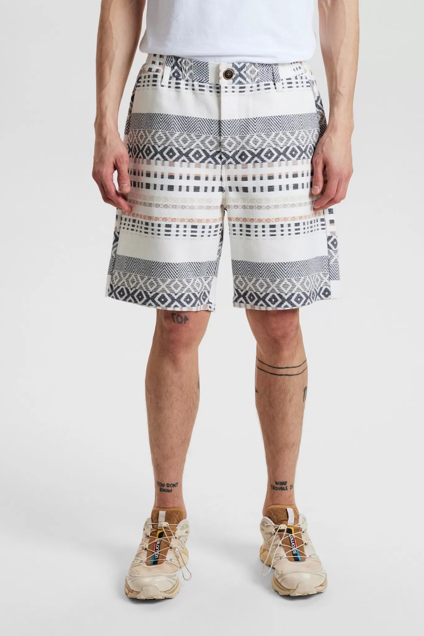 Anerkjendt Shorts<Aklt Jan Jacquard - Tofu