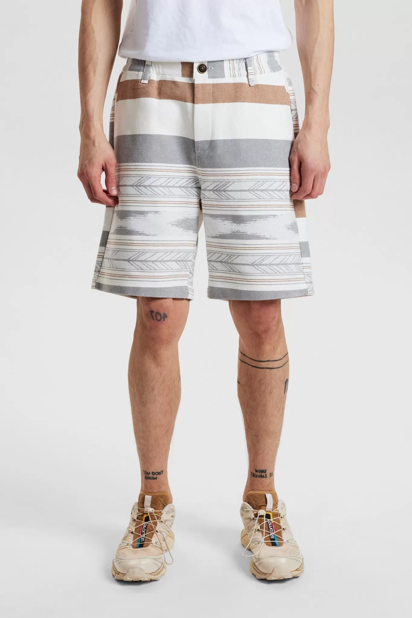 Anerkjendt Shorts<Aklt Jan Jacquard - Wood Thrush