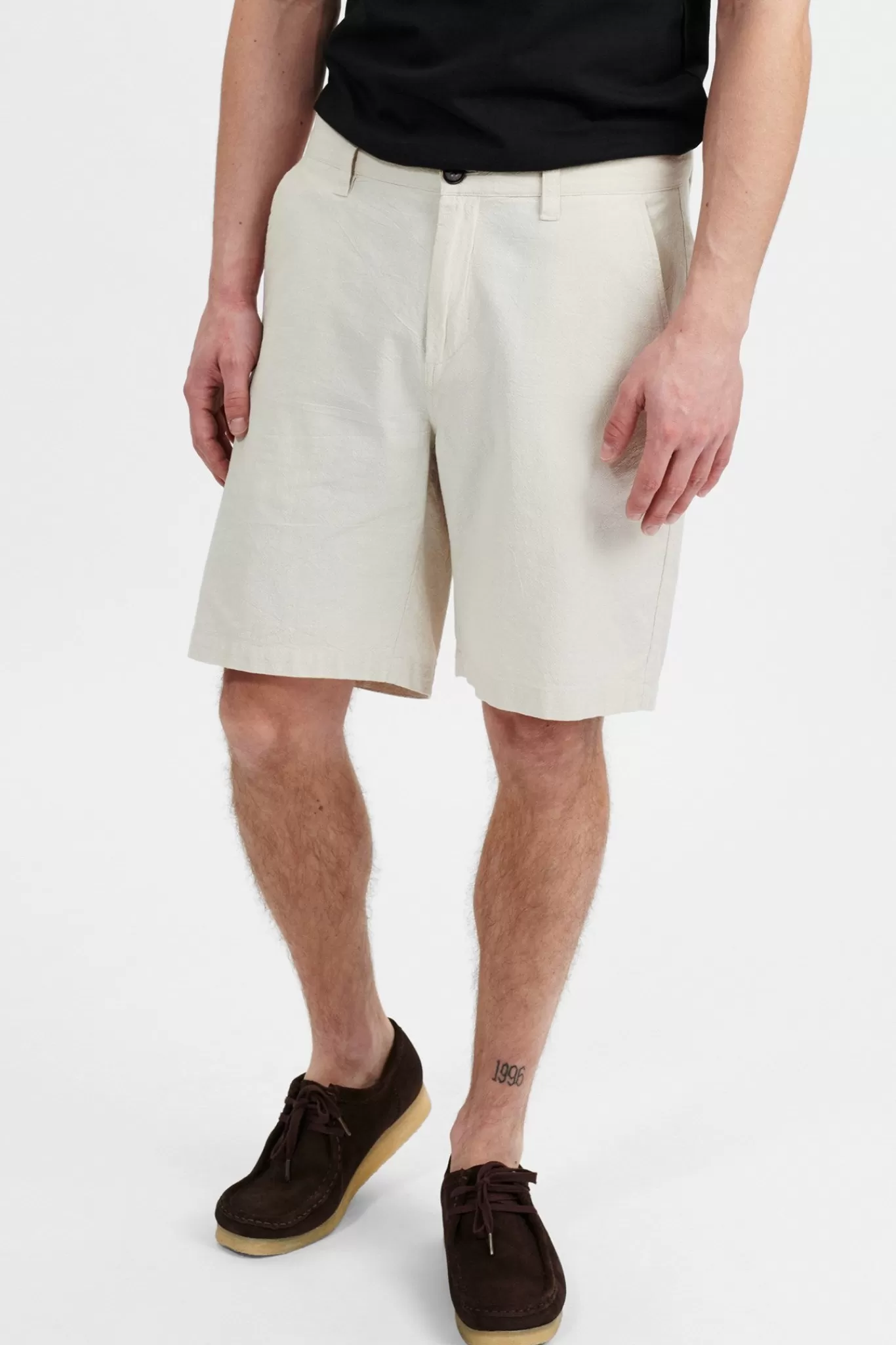 Anerkjendt Shorts<Aklt Jan Seer Sucker Paspel Shorts - Brown Rice