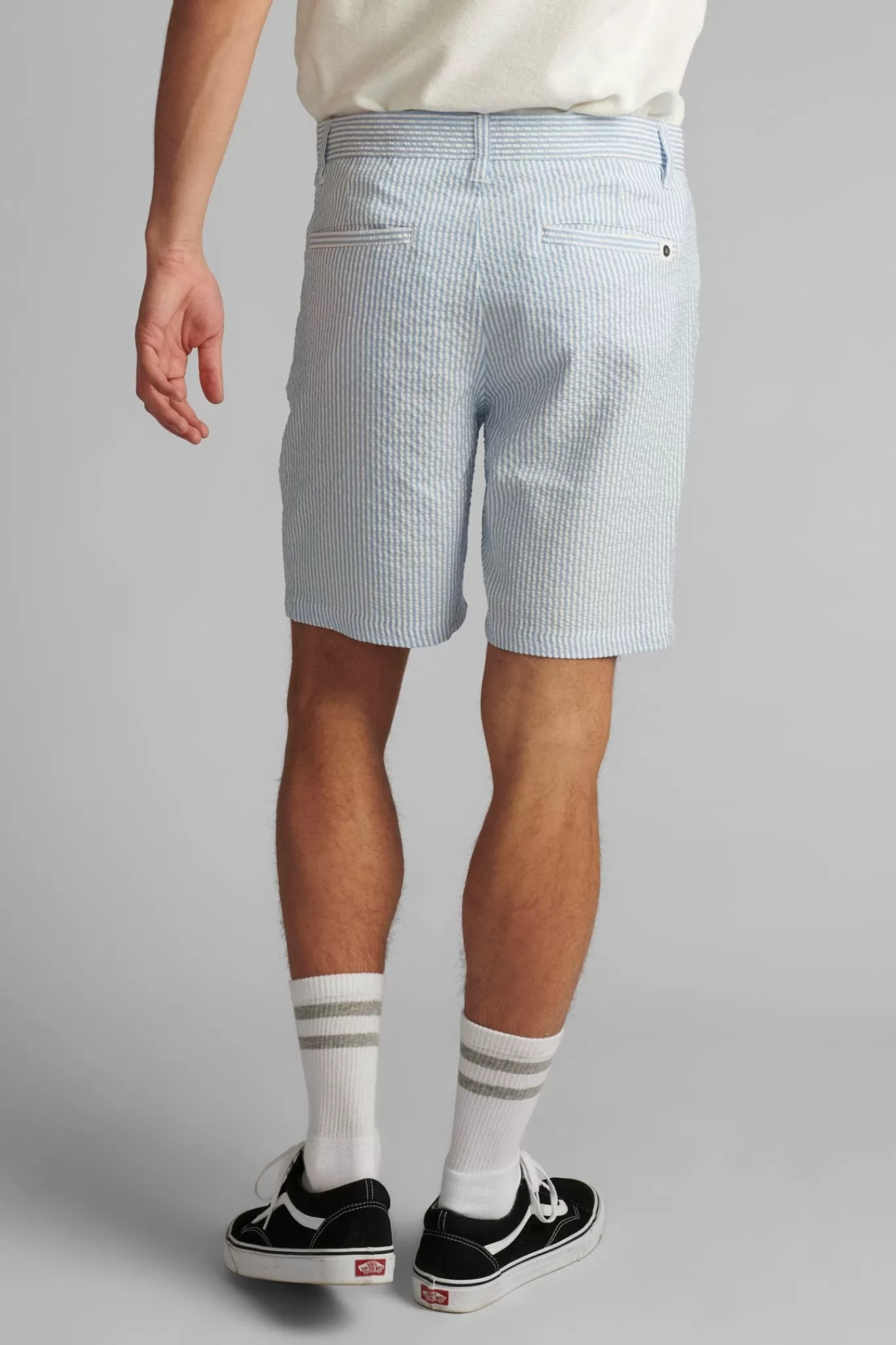 Anerkjendt Shorts<Aklt Jan Seersucker - Sky Blue